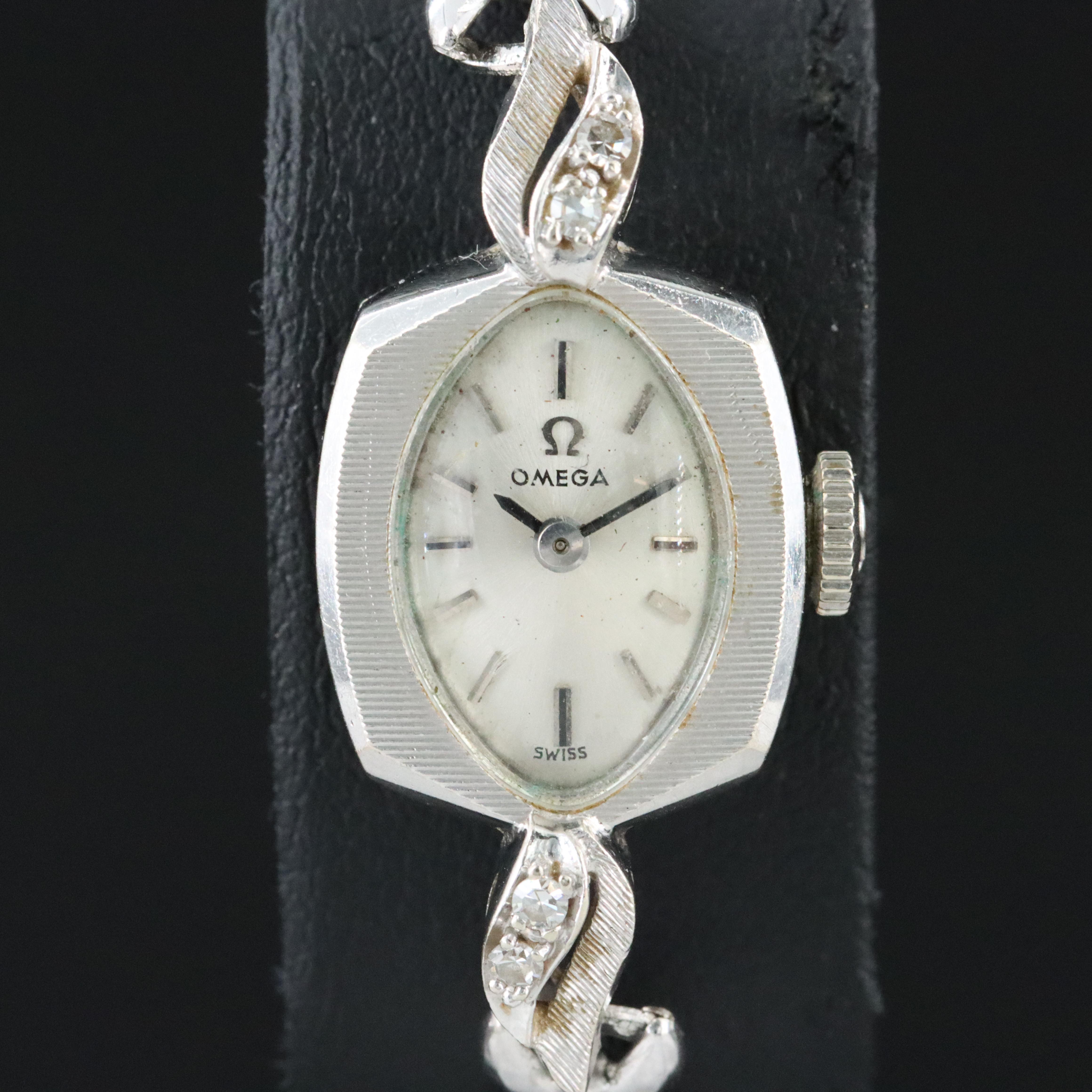 1968 Omega 14K Diamond Watch