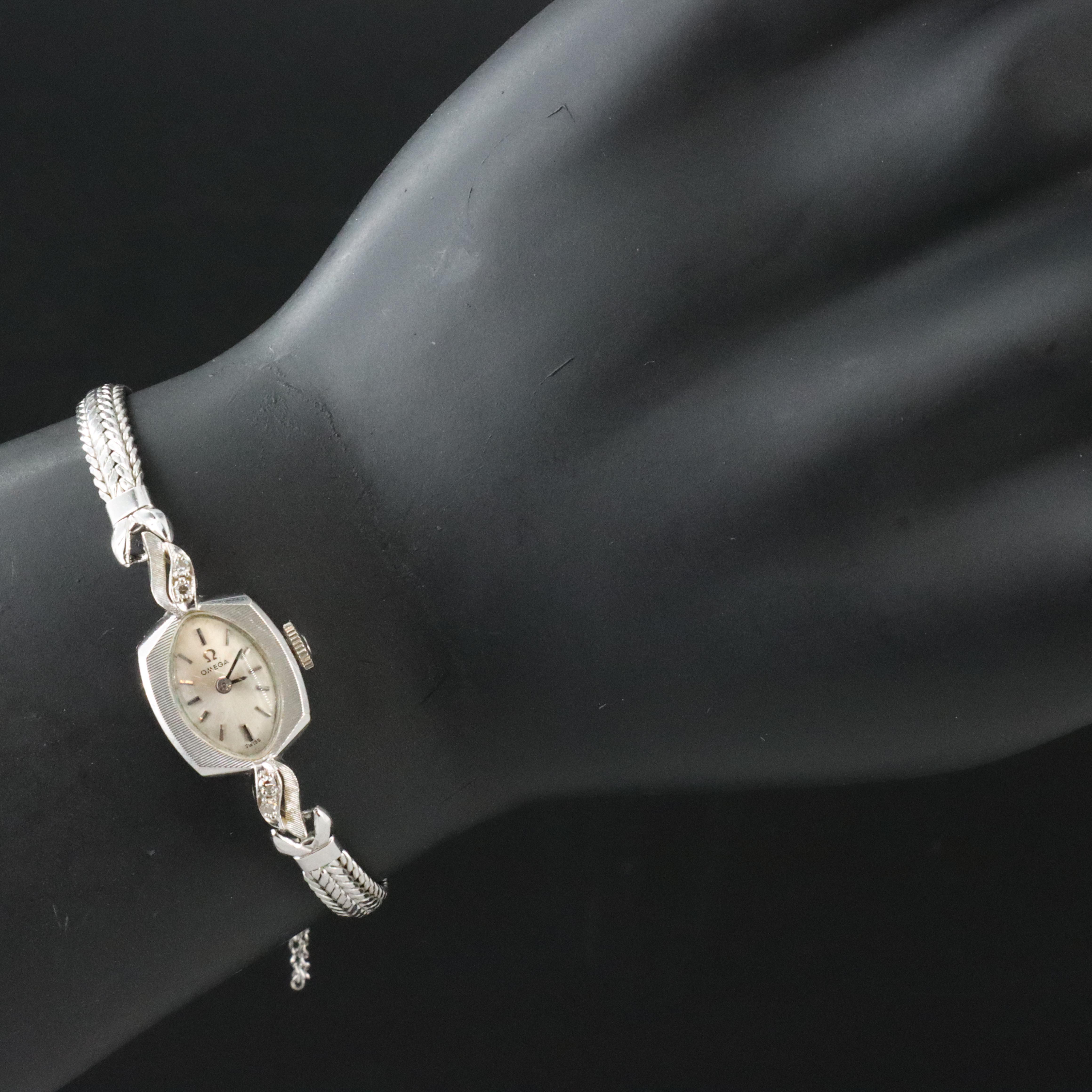 1968 Omega 14K Diamond Watch