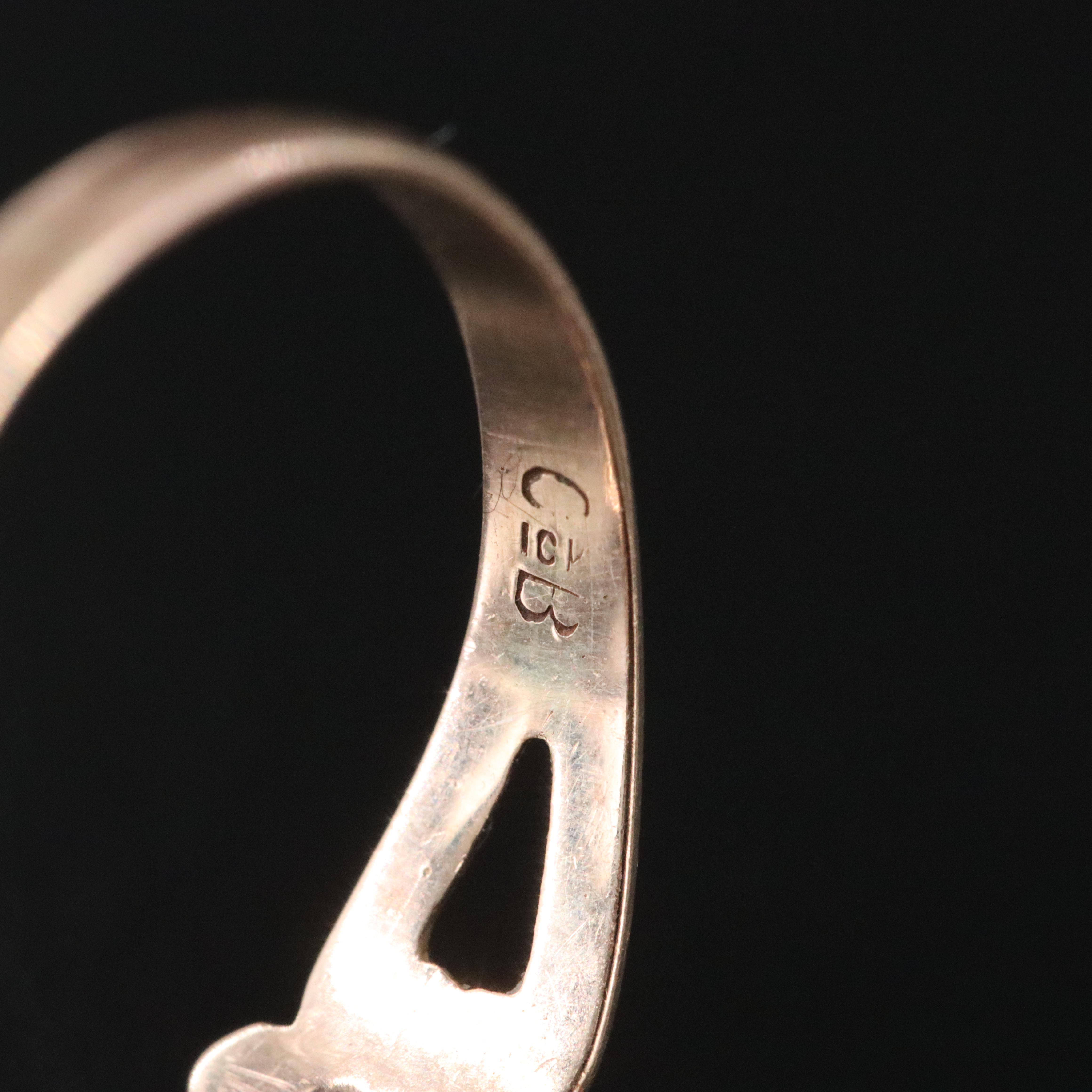 10K Opal, Sapphire, Seed and Faux Pearl Ring