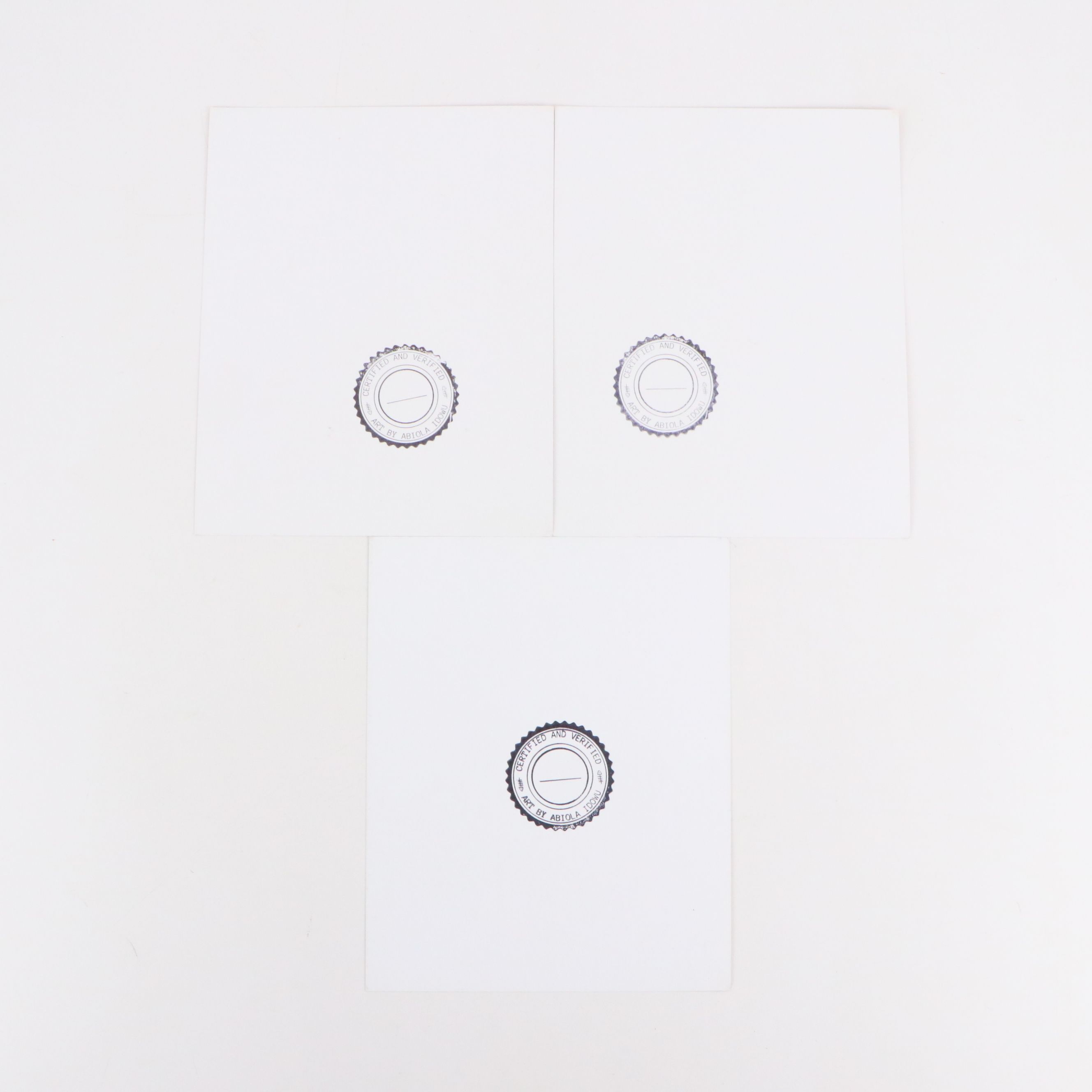 Abiola Idowu Stylized Offset Lithograph Portraits, 21st Century