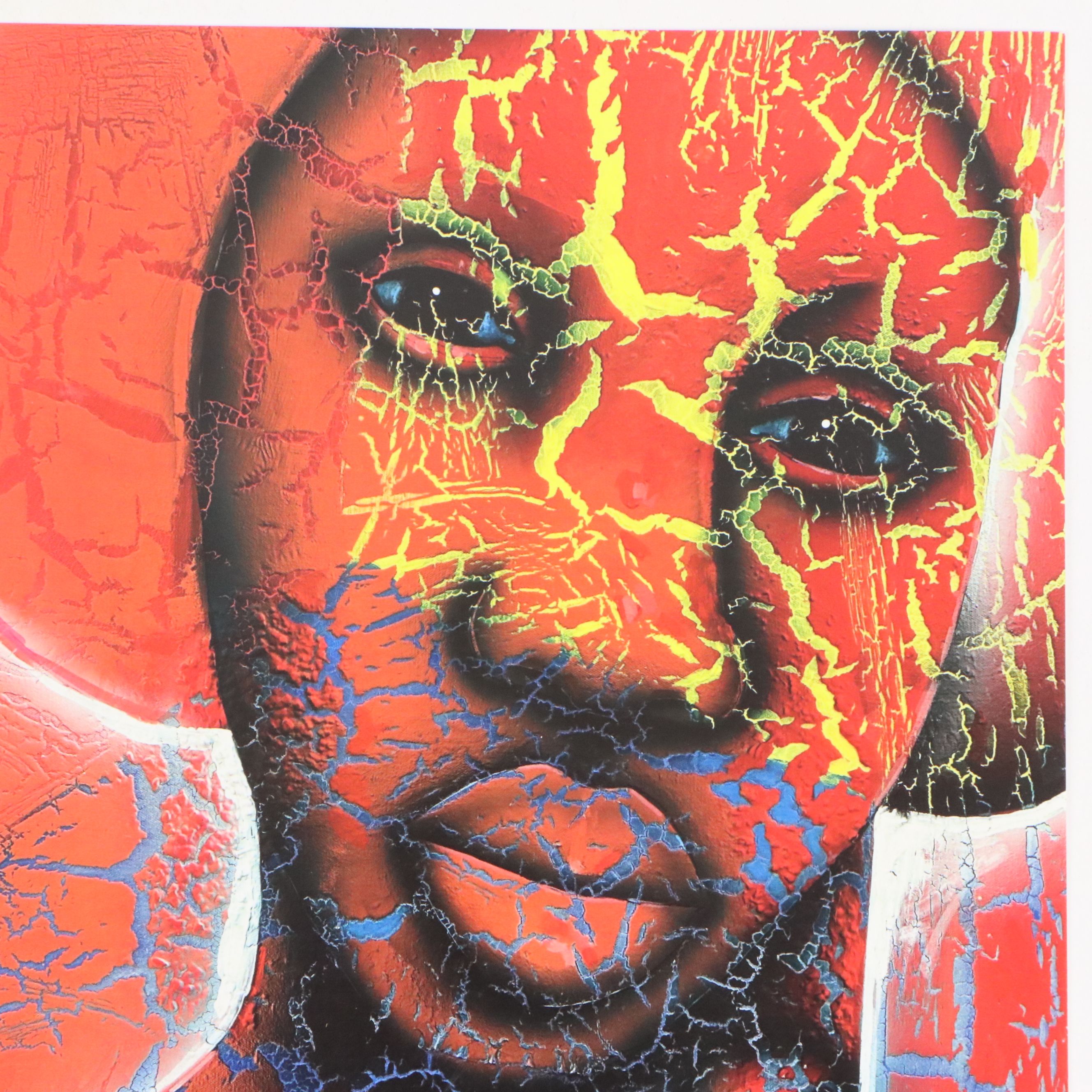 Abiola Idowu Stylized Offset Lithograph Portraits, 21st Century