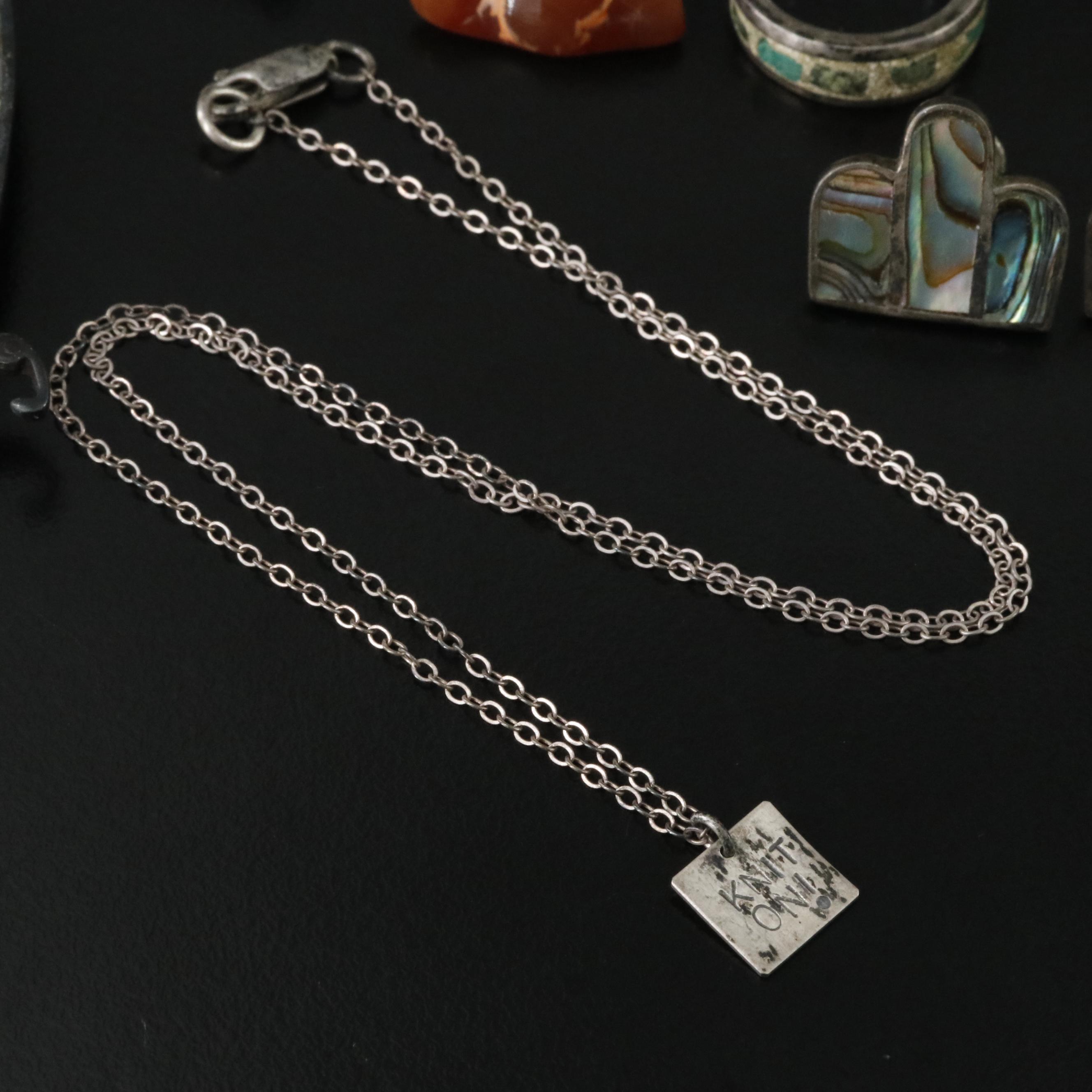 Sterling, Abalone, Carnelian and Amber Featured in Jewelry Collection