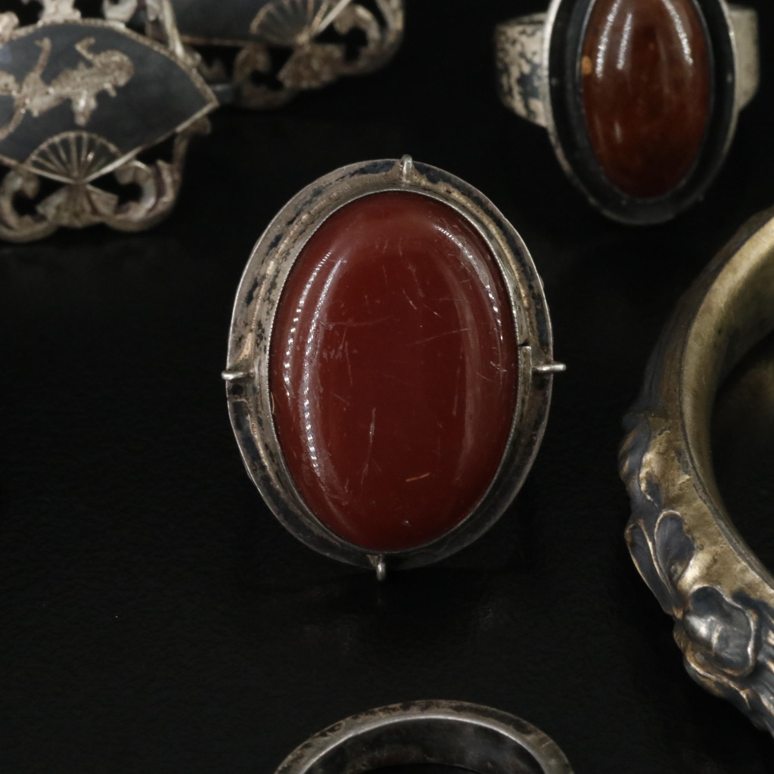 Sterling, Abalone, Carnelian and Amber Featured in Jewelry Collection