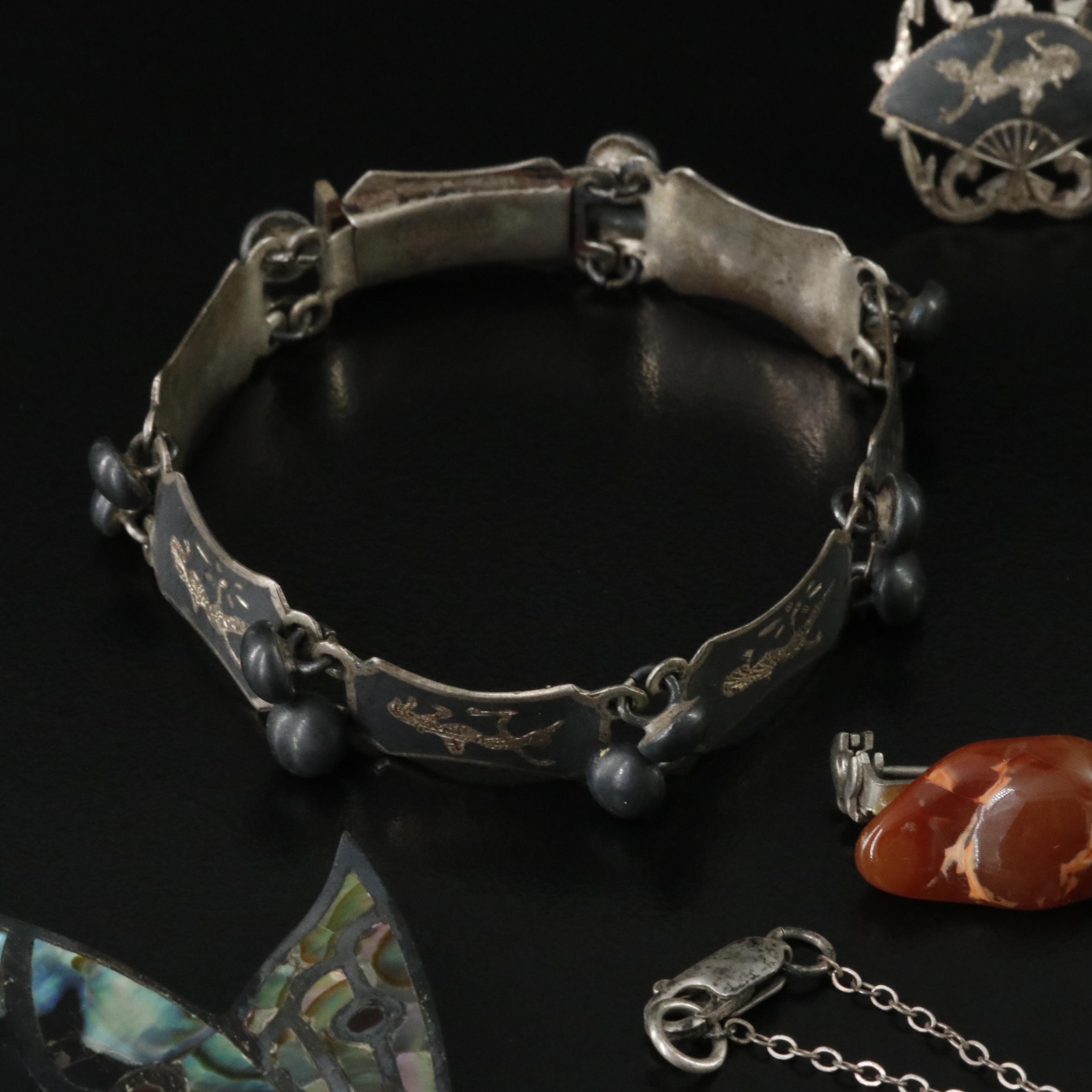 Sterling, Abalone, Carnelian and Amber Featured in Jewelry Collection