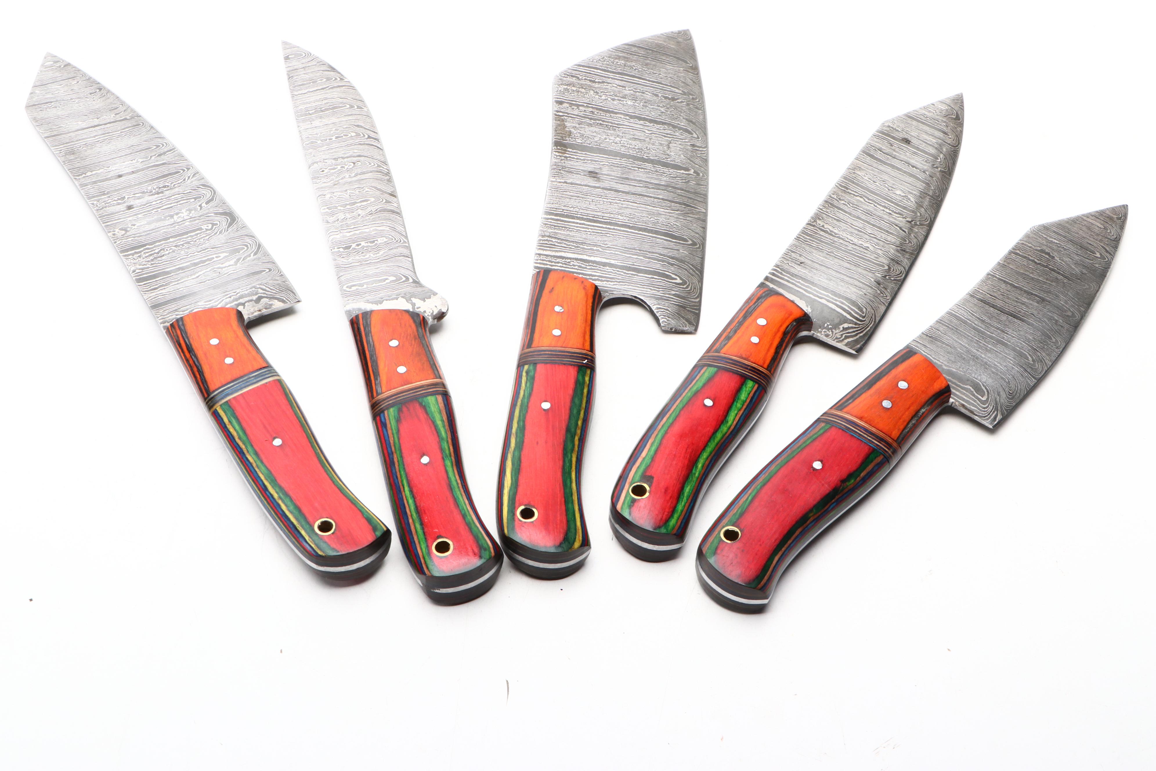 Louis Martin Damascus Steel Cutlery Set