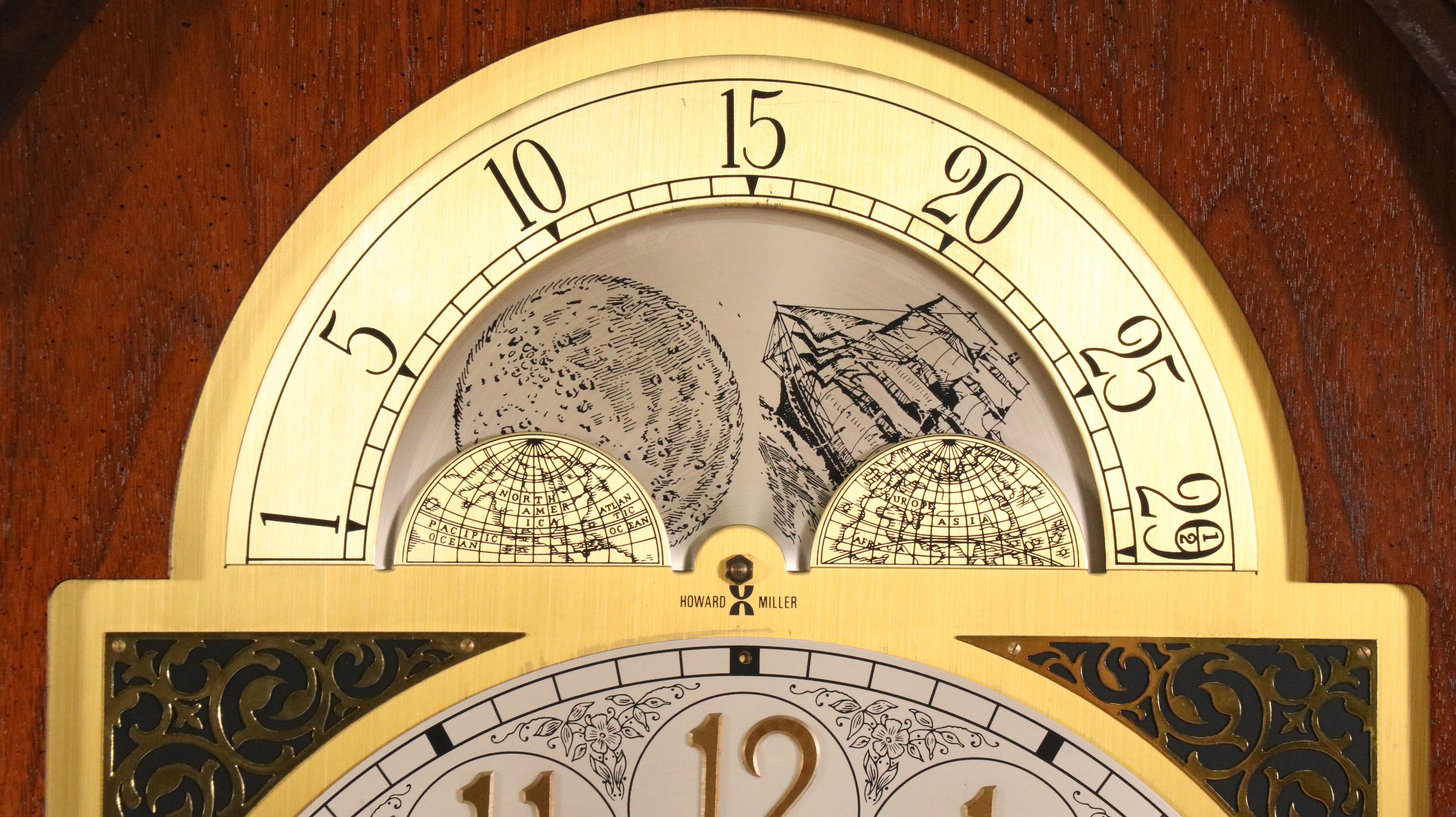 Howard Miller Traditional Style Mahogany Grandfather Clock