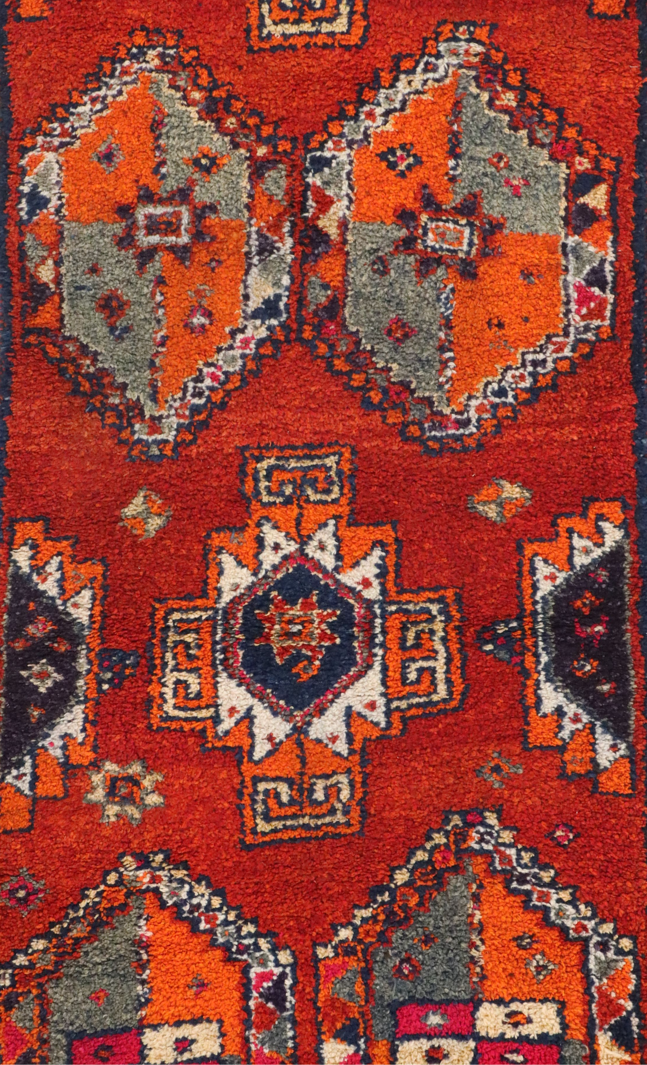 3'7 x 12'10 Hand-Knotted Turkish Village Long Rug
