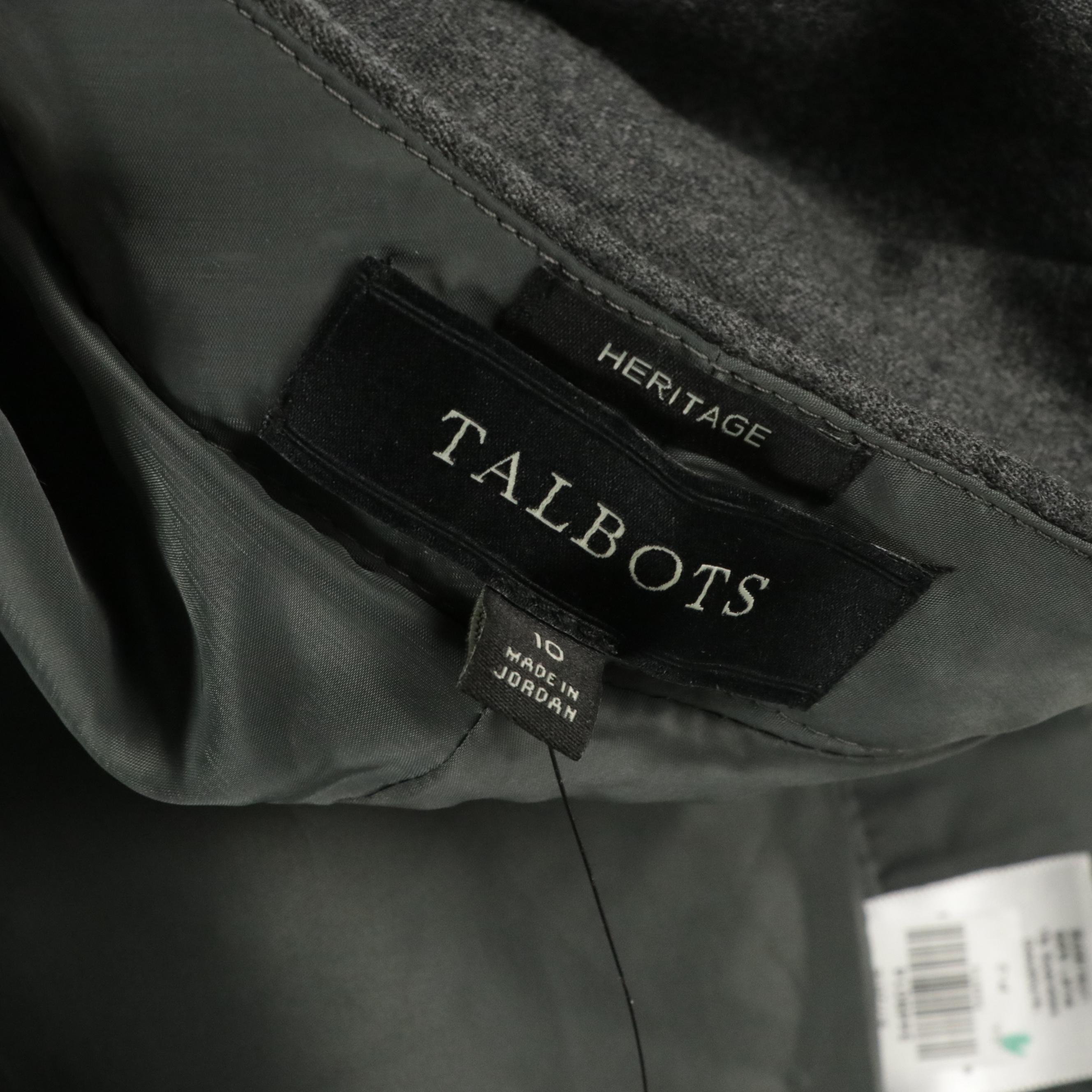 Talbots Dress Pants, Plaid Cotton Blend Blazer, Metallic Tweed Jacket, With Tags