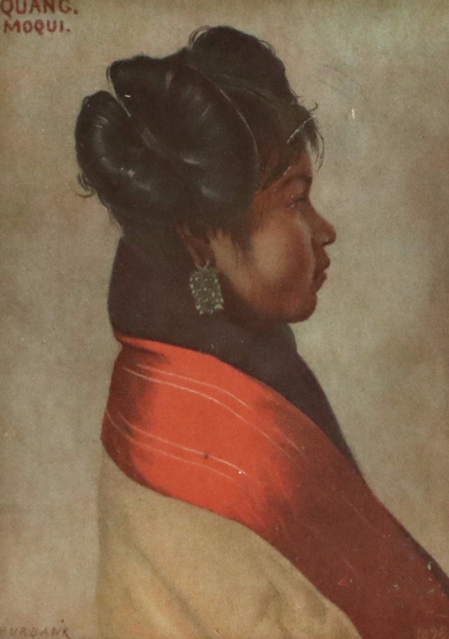 Offset Lithograph After Elbridge Ayer Burbank "Quang, Moqui"