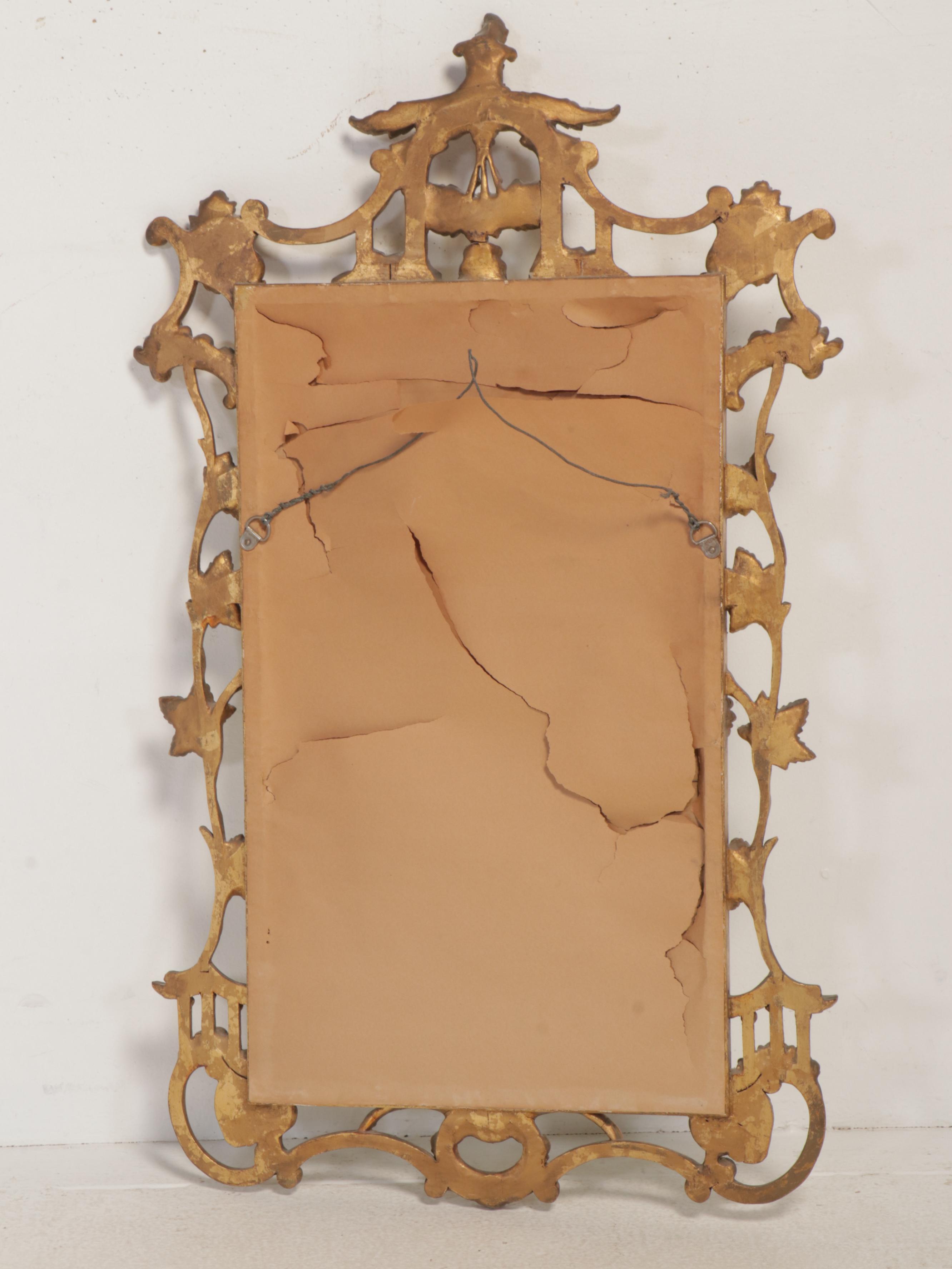 George III Style Gilt Finished Wooden Wall Mirror