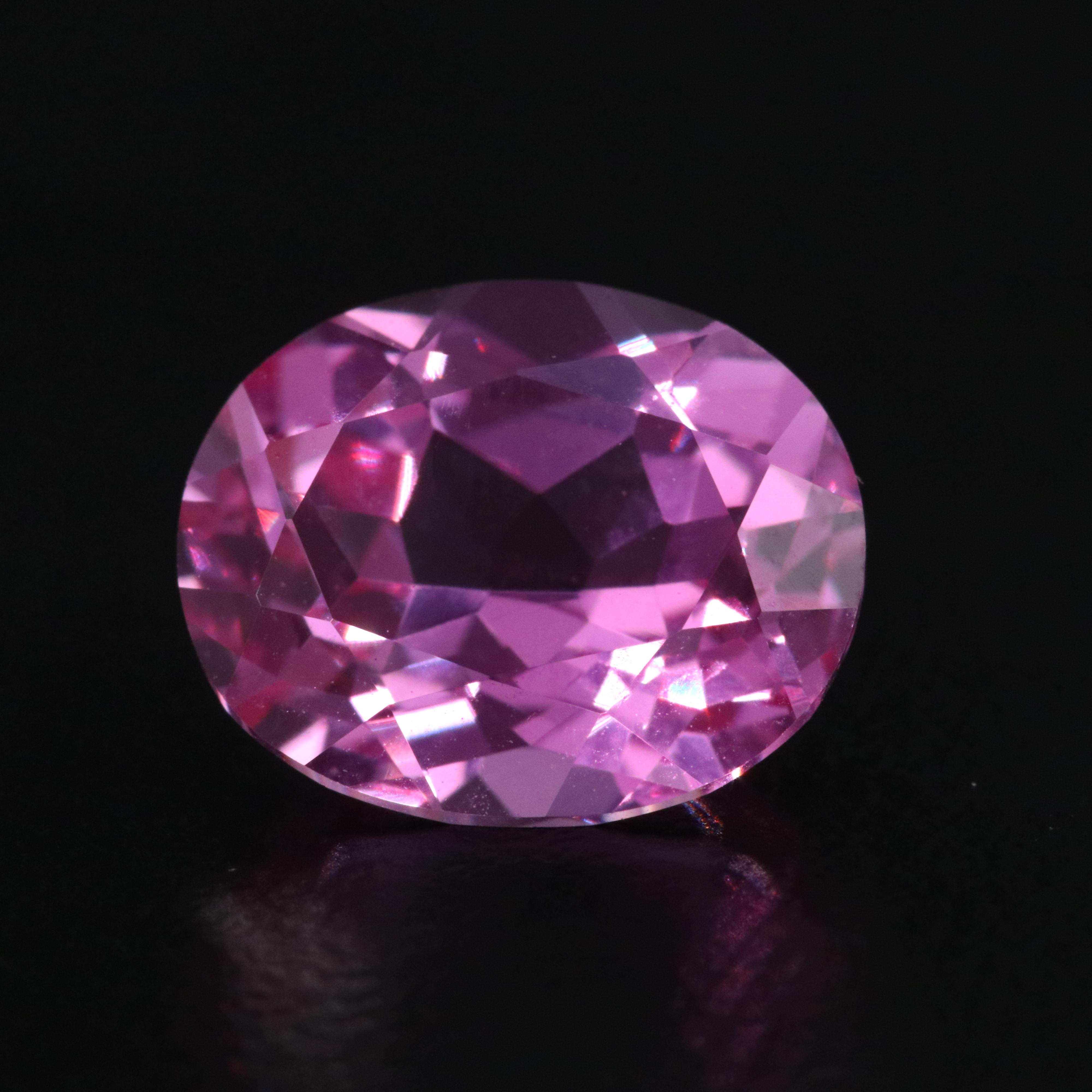 Loose 4.99 CT Lab Grown Pink Sapphire