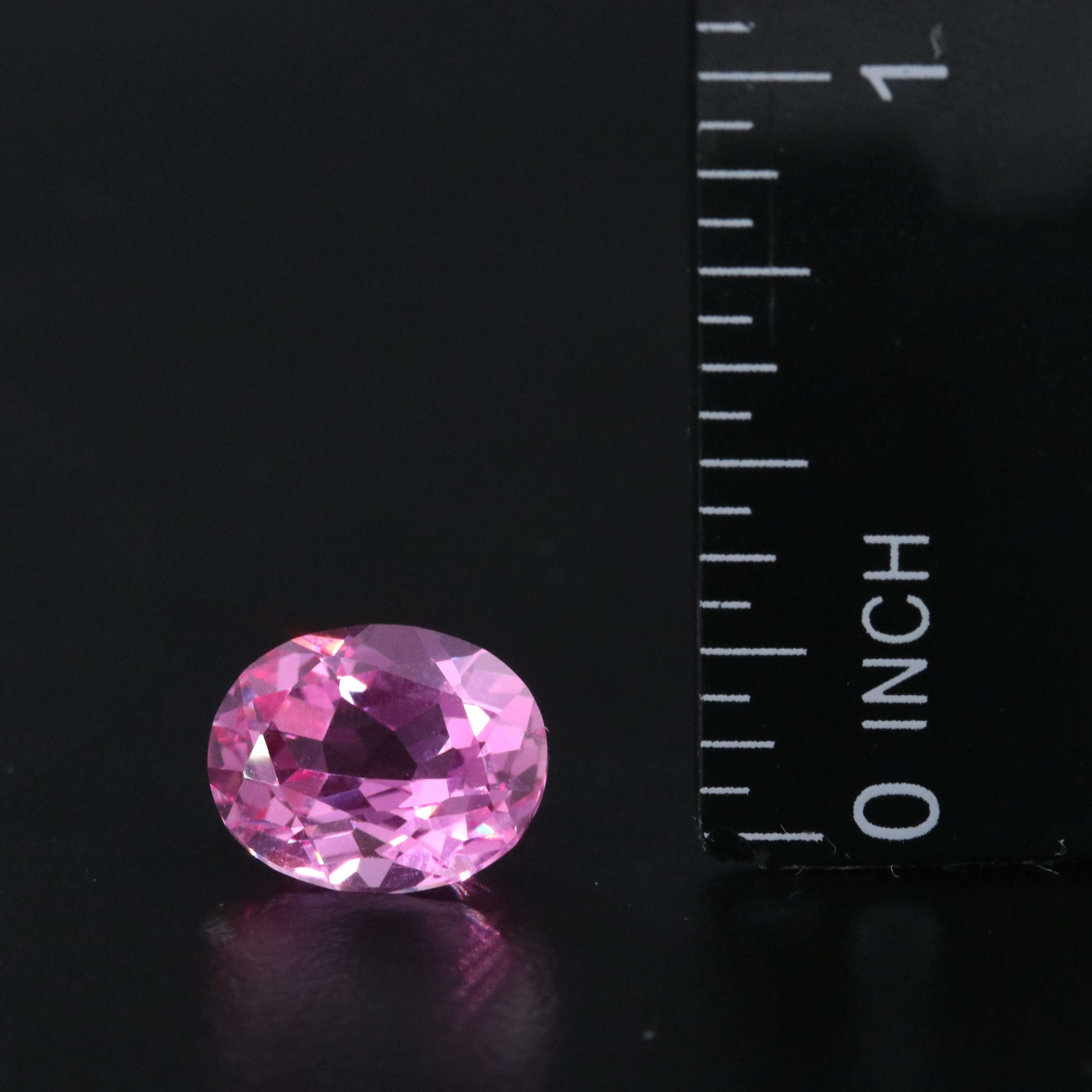 Loose 4.99 CT Lab Grown Pink Sapphire