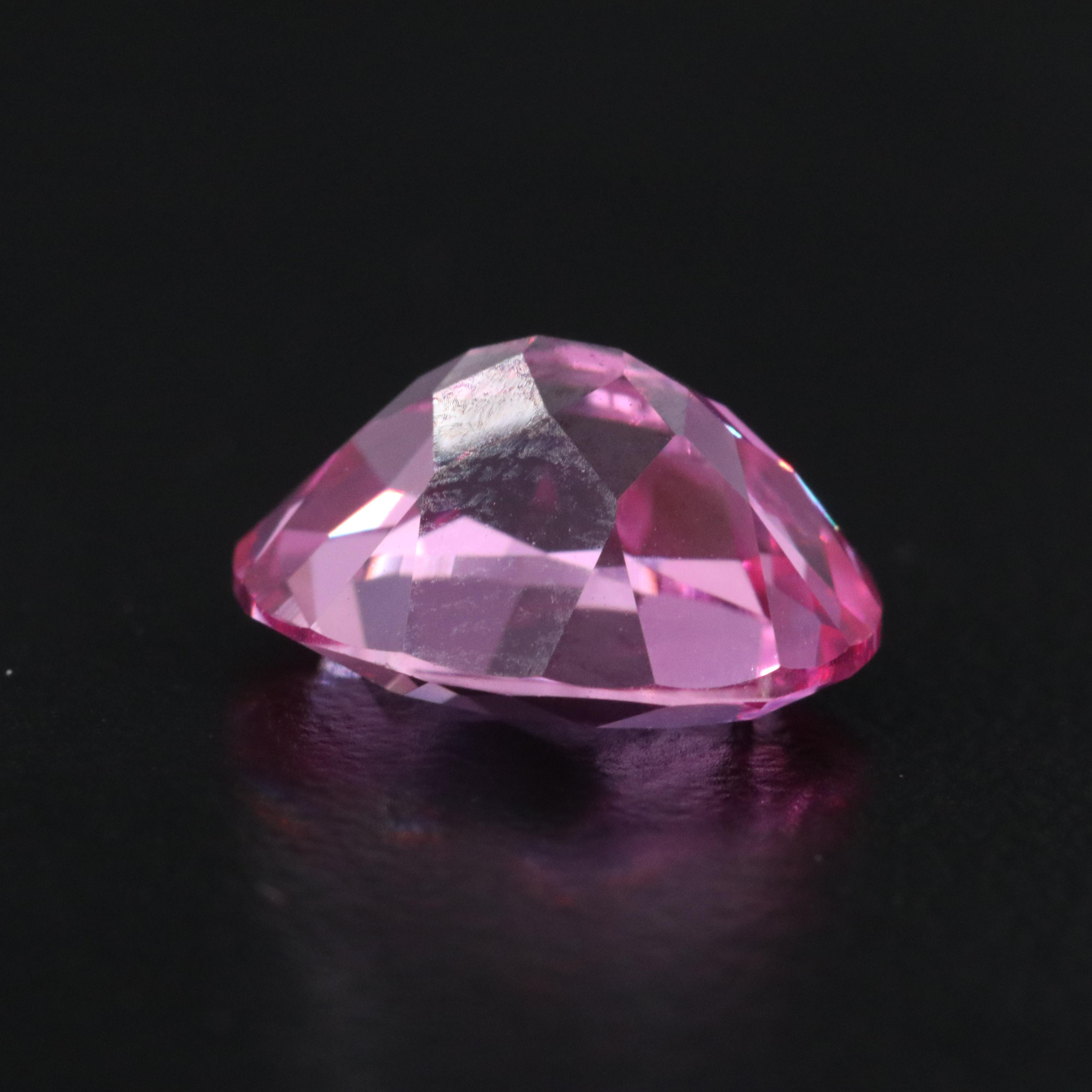 Loose 4.99 CT Lab Grown Pink Sapphire