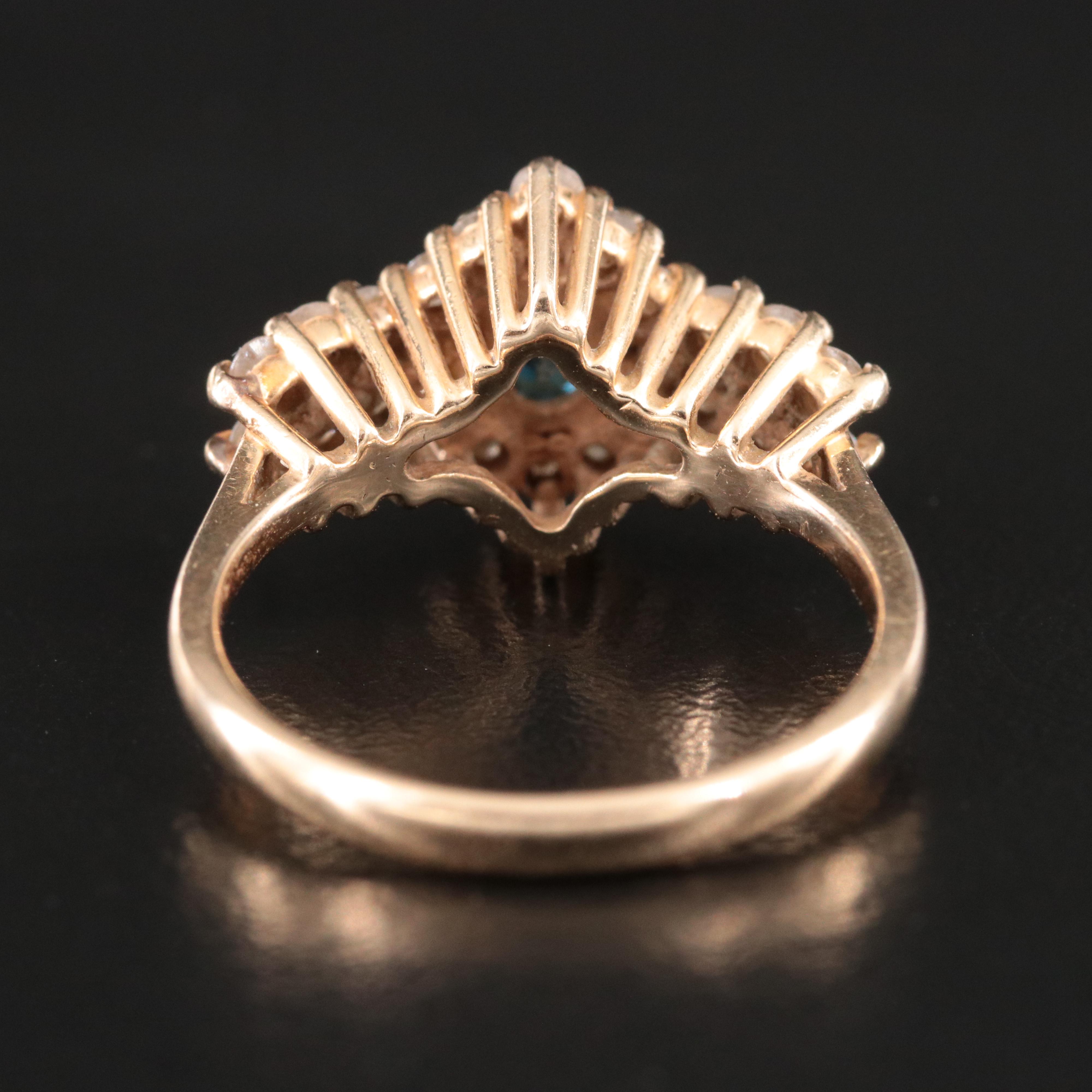 14K Sapphire and Diamond Ring