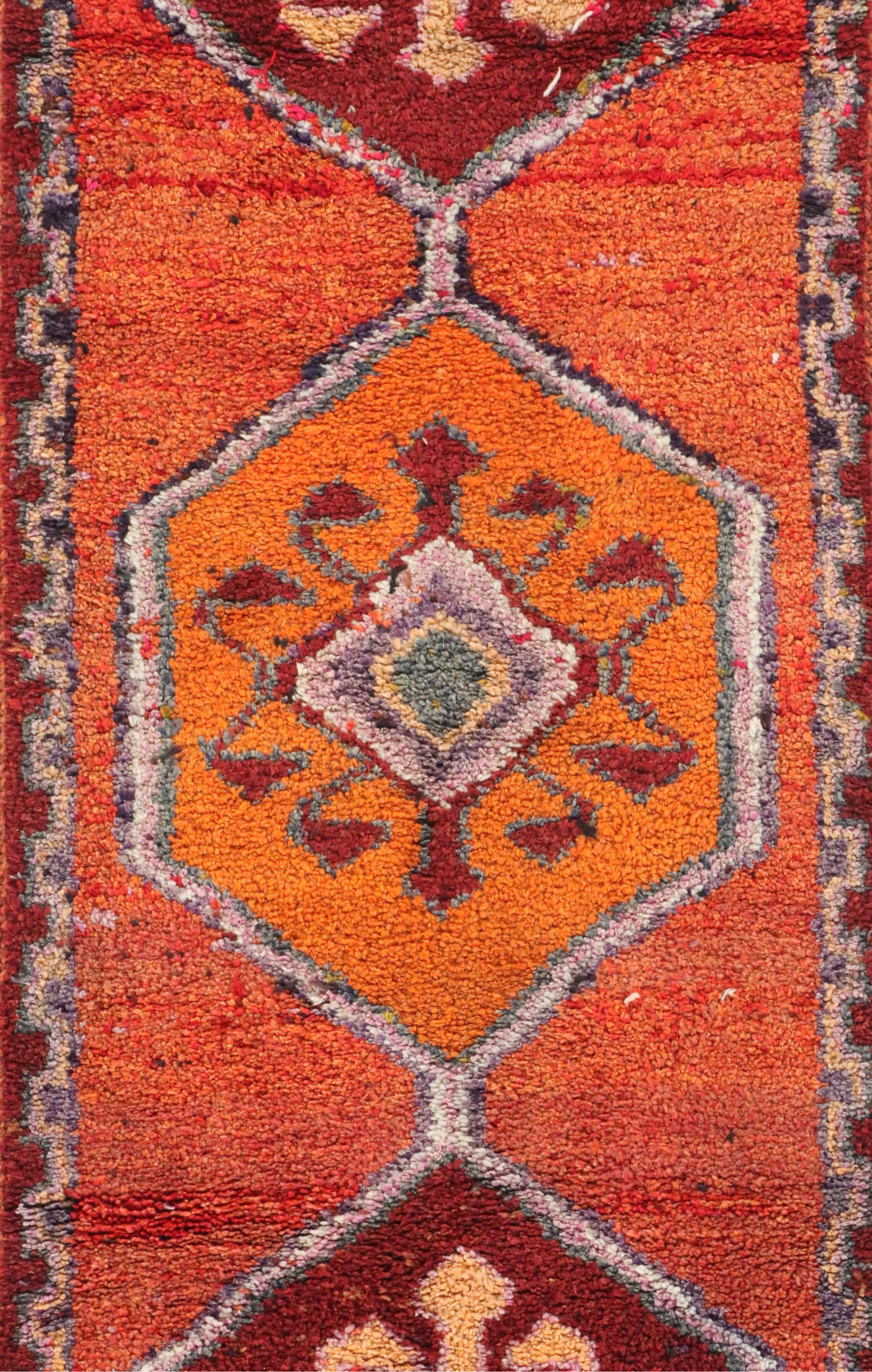 3'5 x 11'3 Hand-Knotted Turkish Village Long Rug