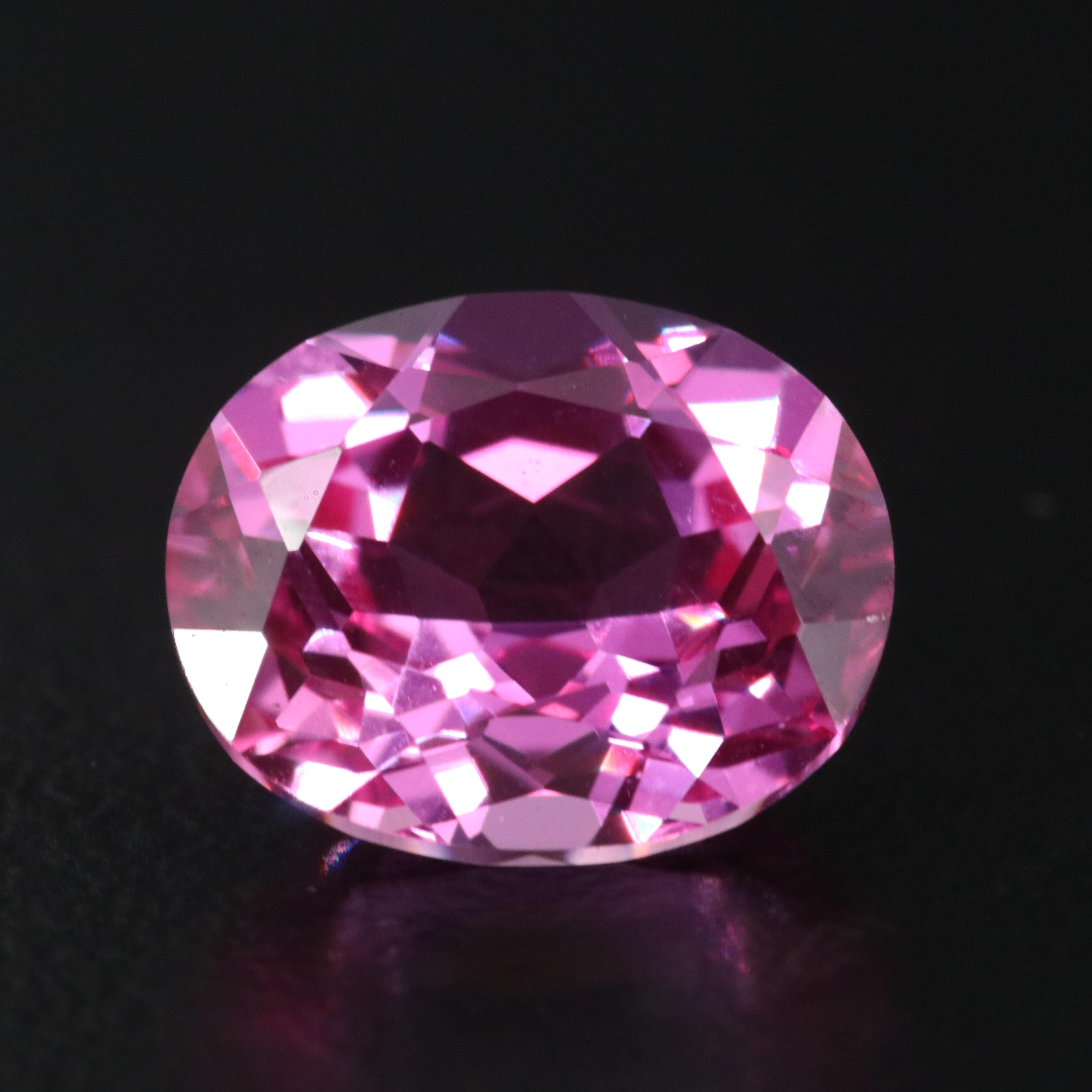 Loose 5.11 CT Lab Grown Pink Sapphire