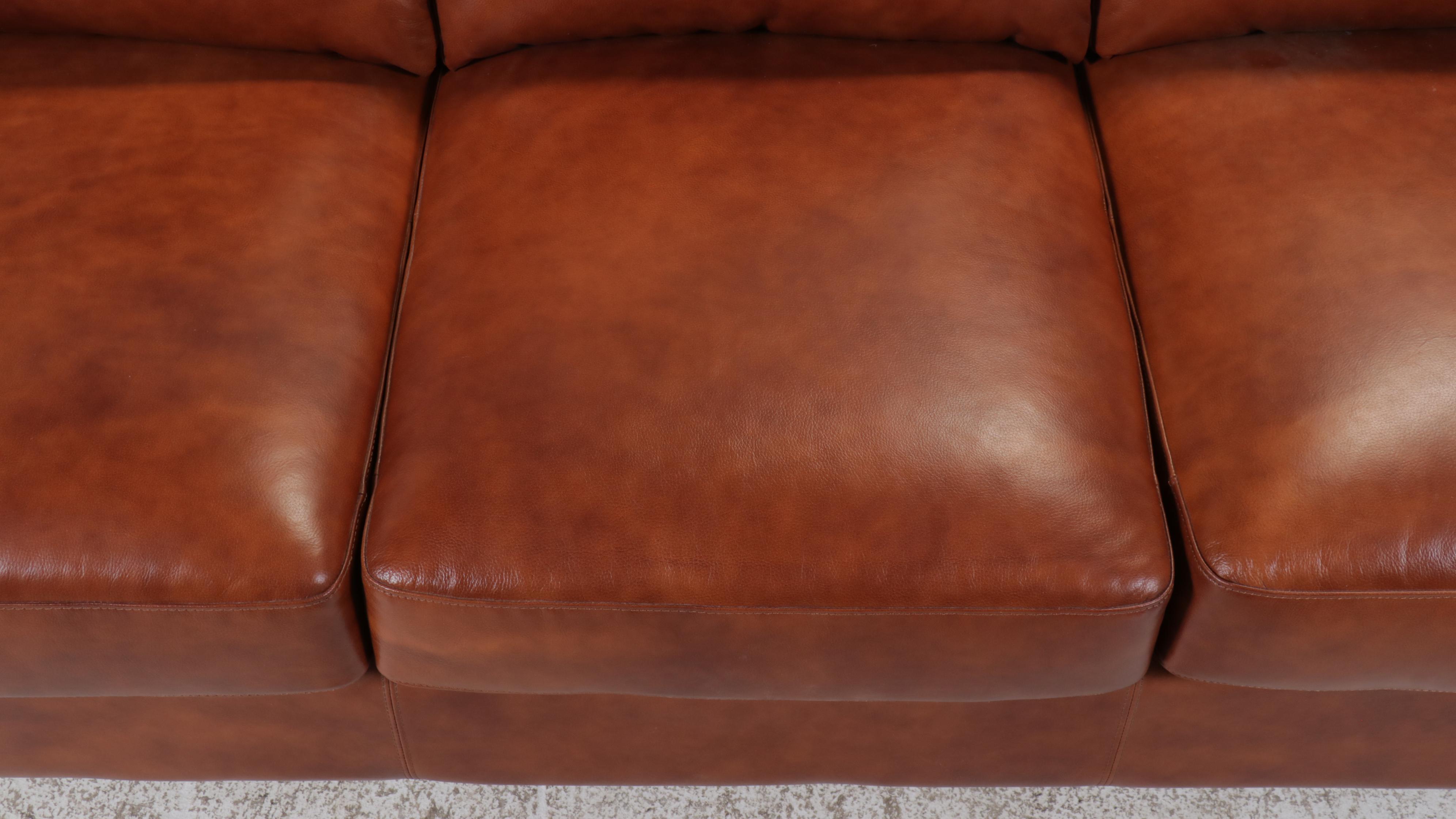 Sunton Enterprises Brown Leather Sofa