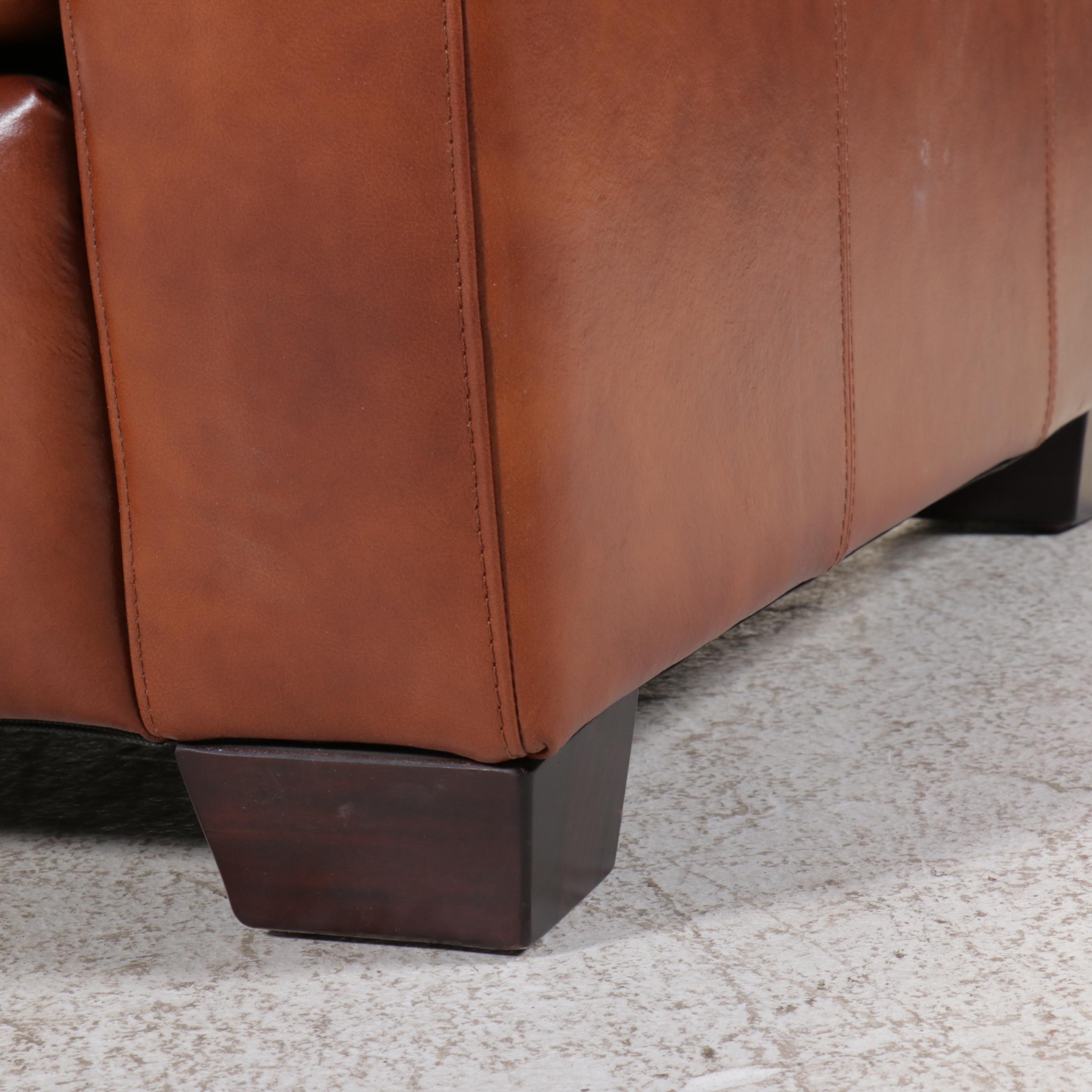 Sunton Enterprises Brown Leather Sofa