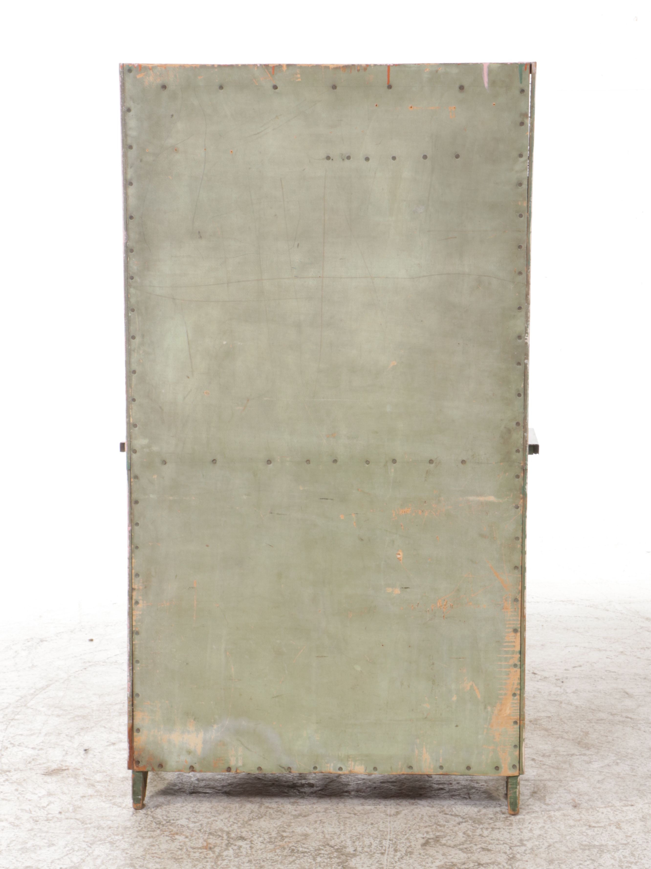 Traditional Style Painted Children's Hooser Cabinet with Floral Decals