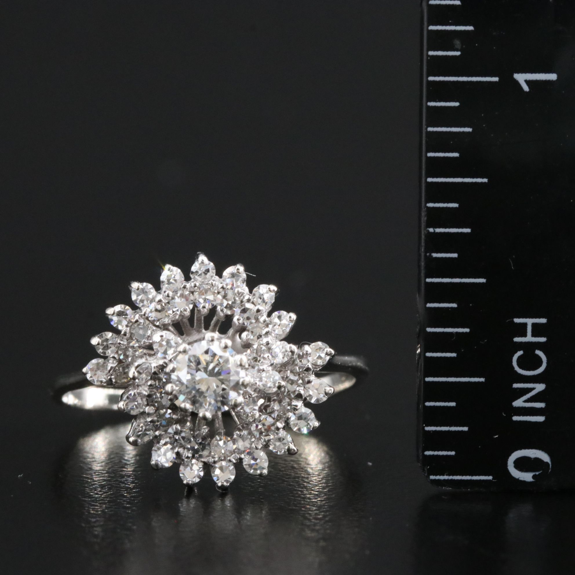 14K 1.16 CTW Diamond Spiral Ring