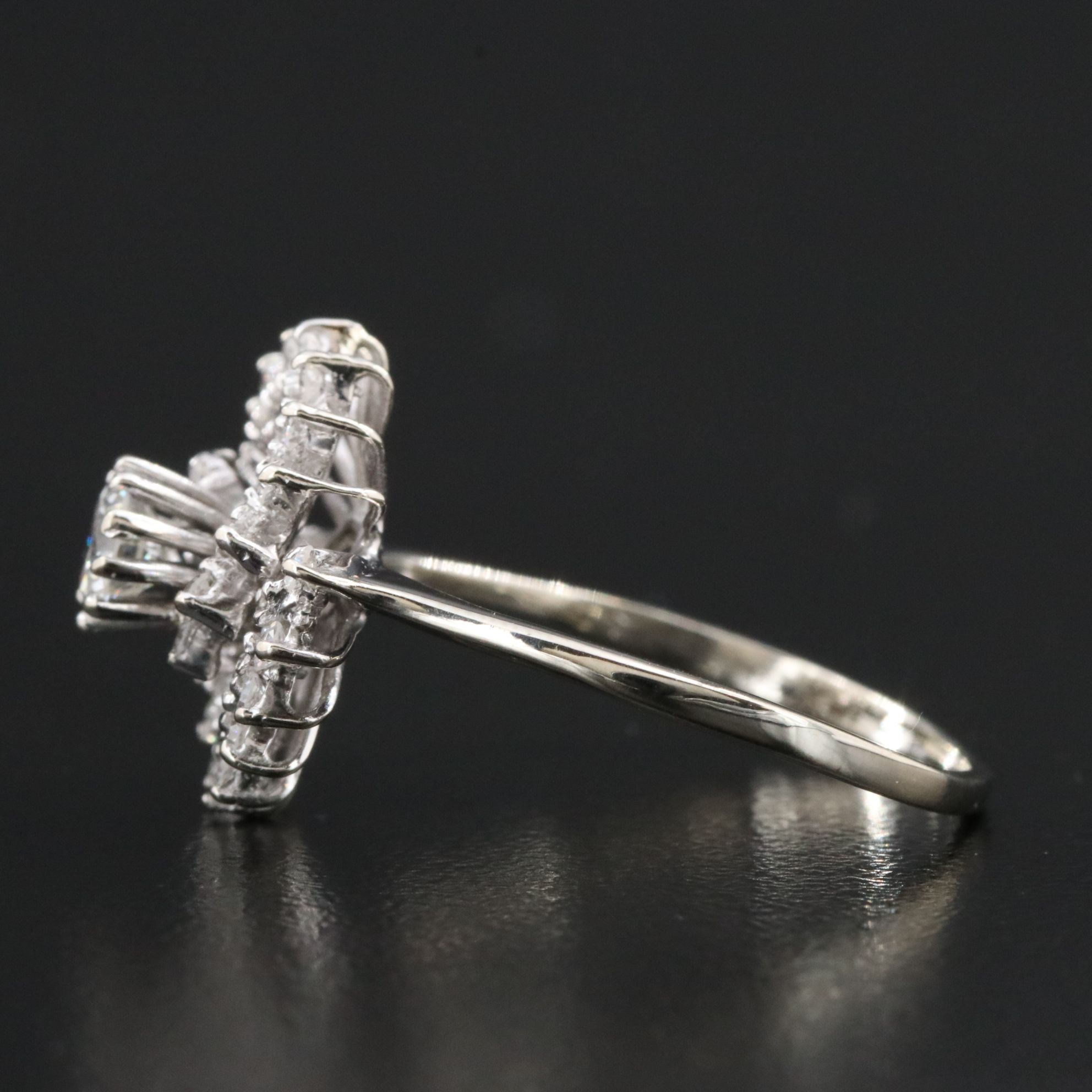 14K 1.16 CTW Diamond Spiral Ring