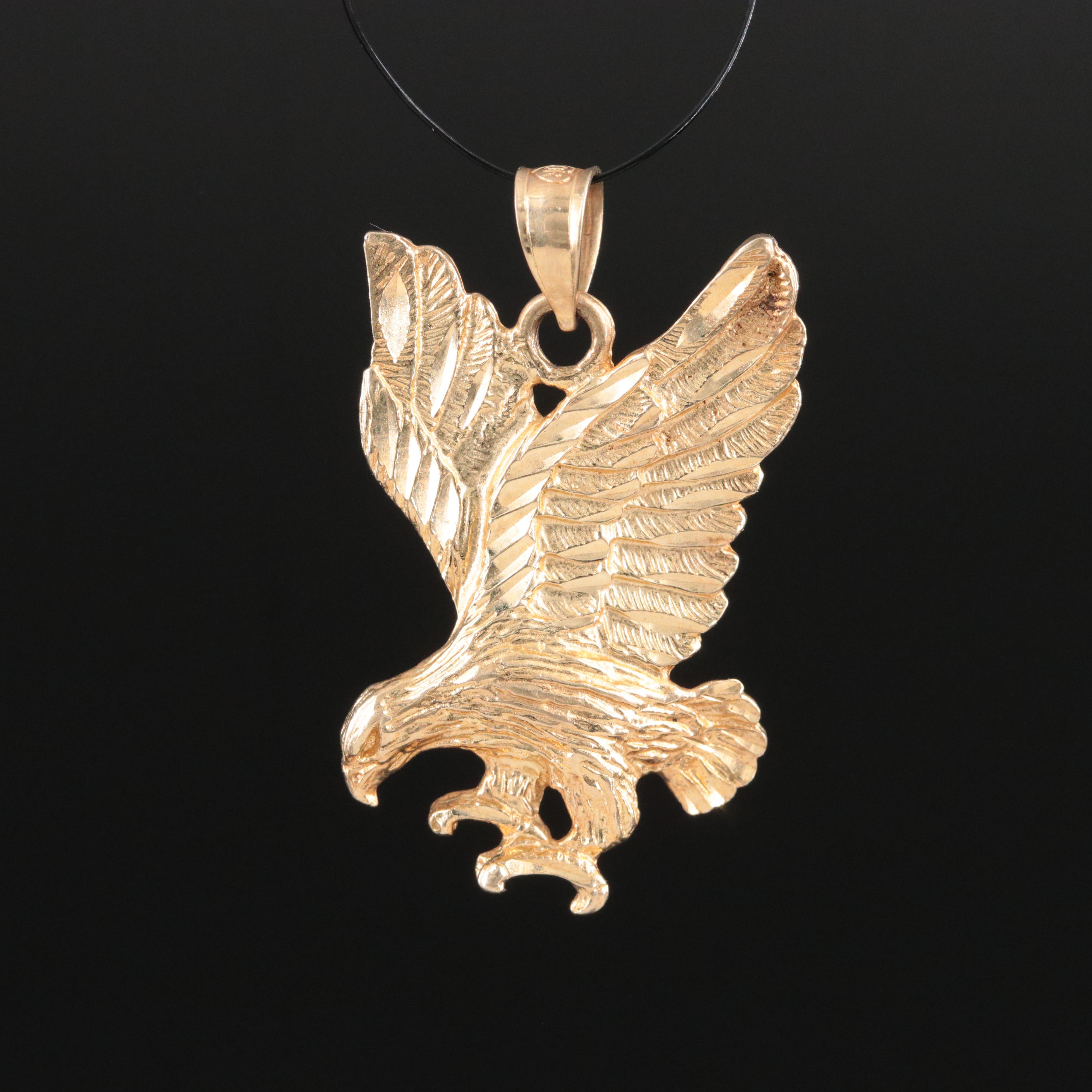 14K Eagle Pendant