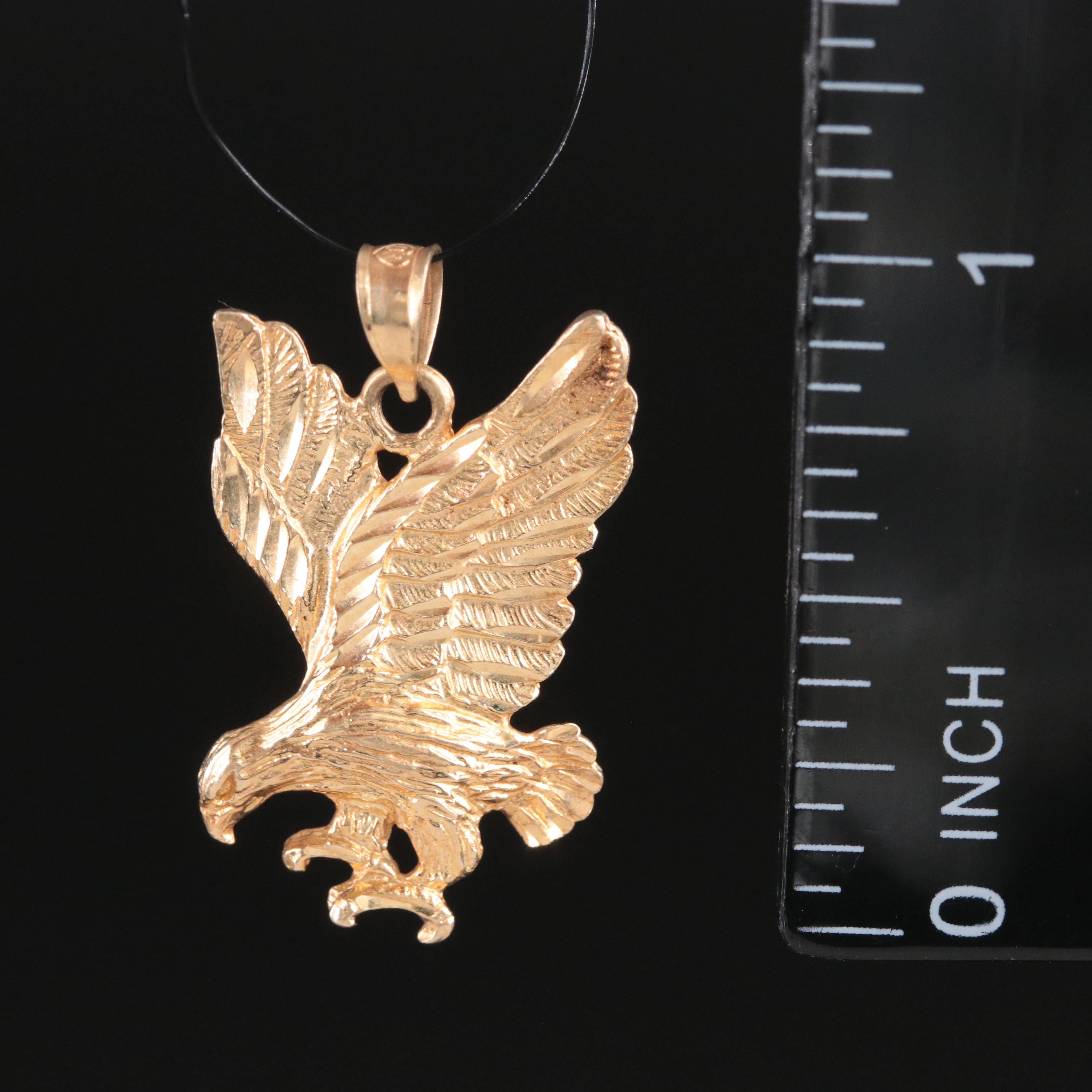 14K Eagle Pendant