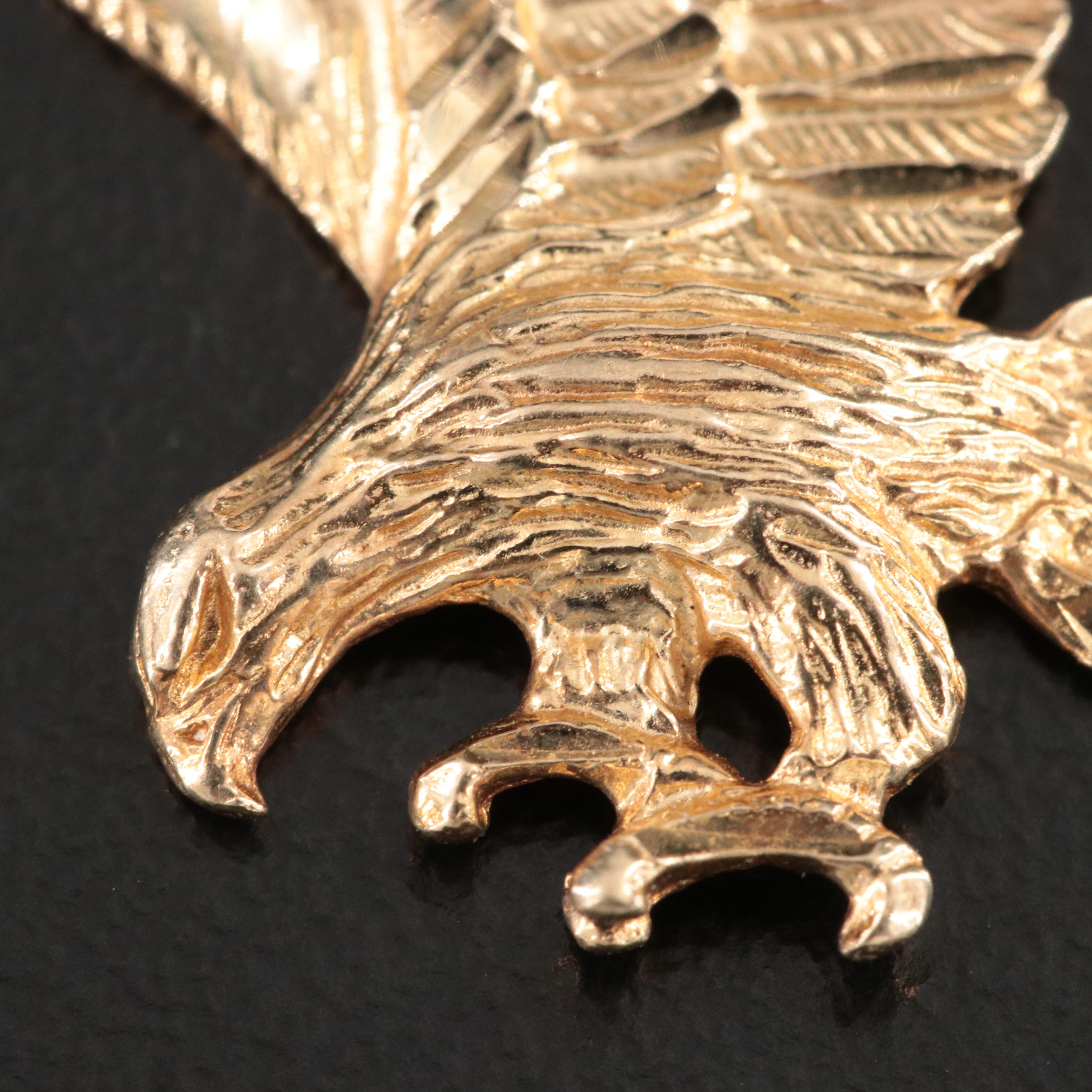14K Eagle Pendant