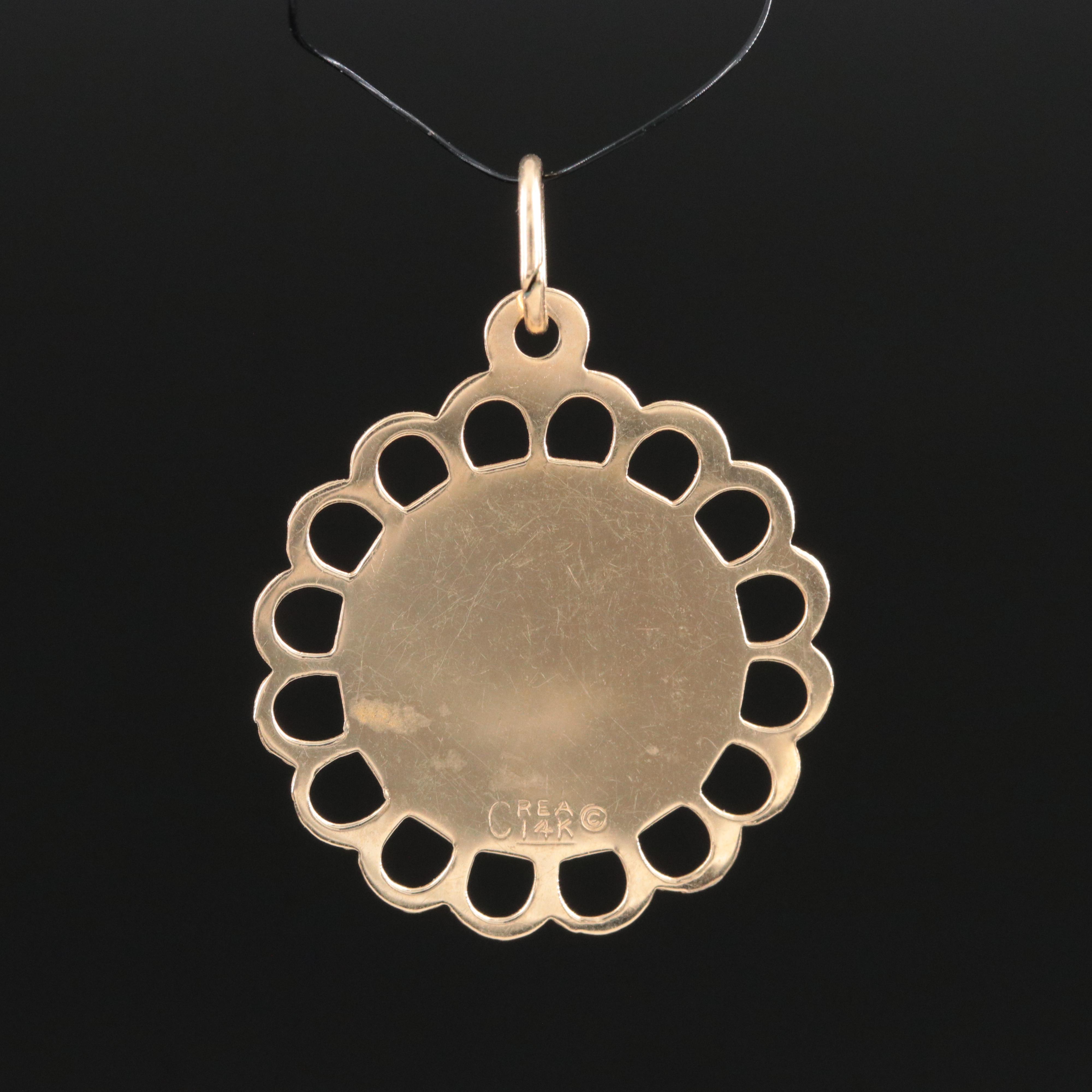 14K Jamaican Souvenir Pendant