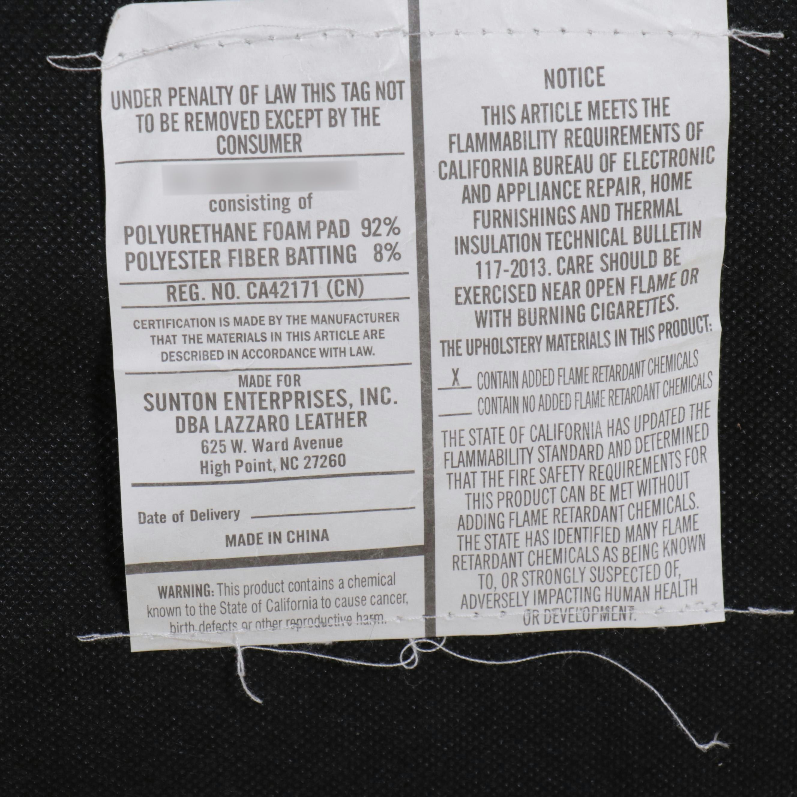 Sunton Enterprises Brown Leather Sofa