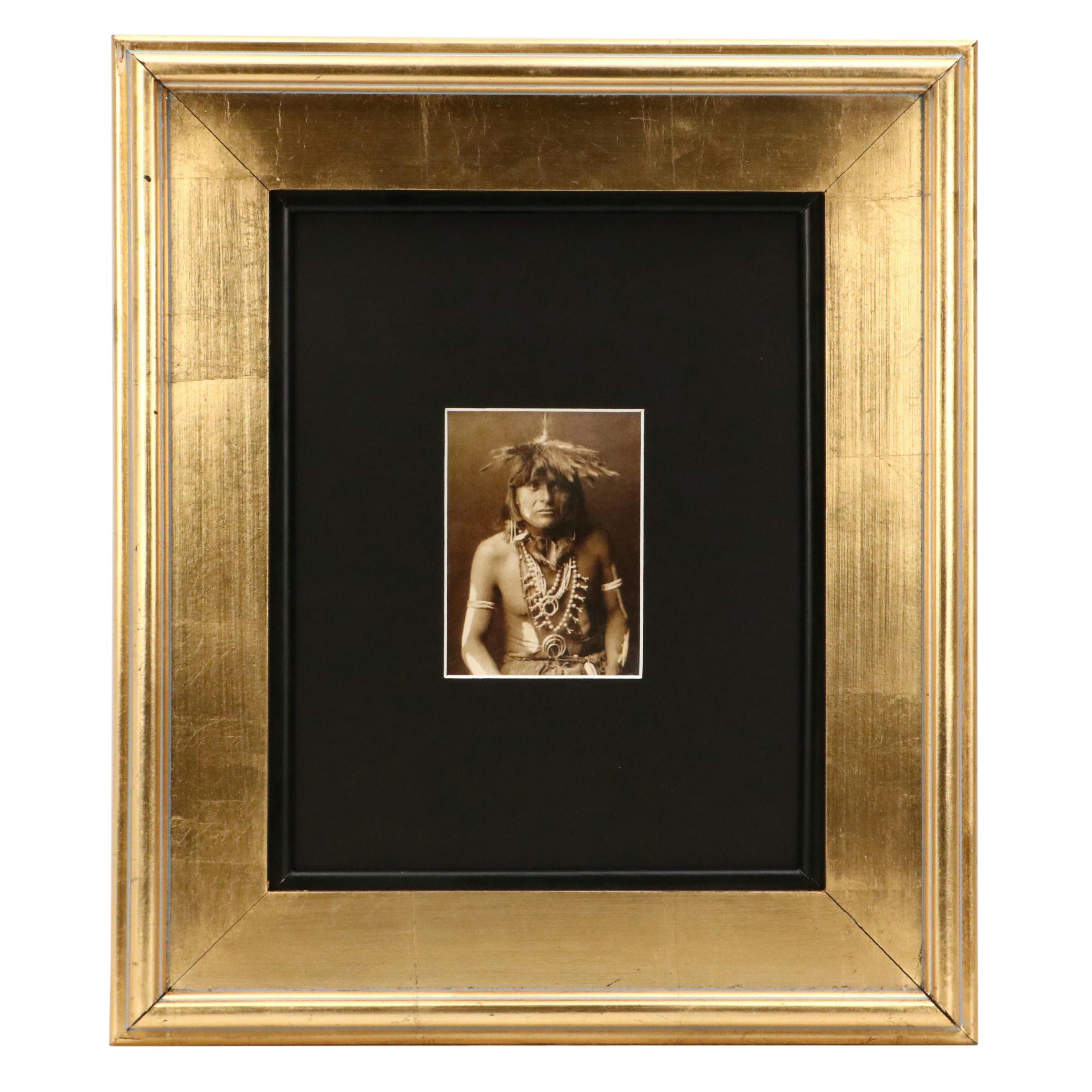 Offset Lithograph After Edward Curtis Portrait of Native American, 2015