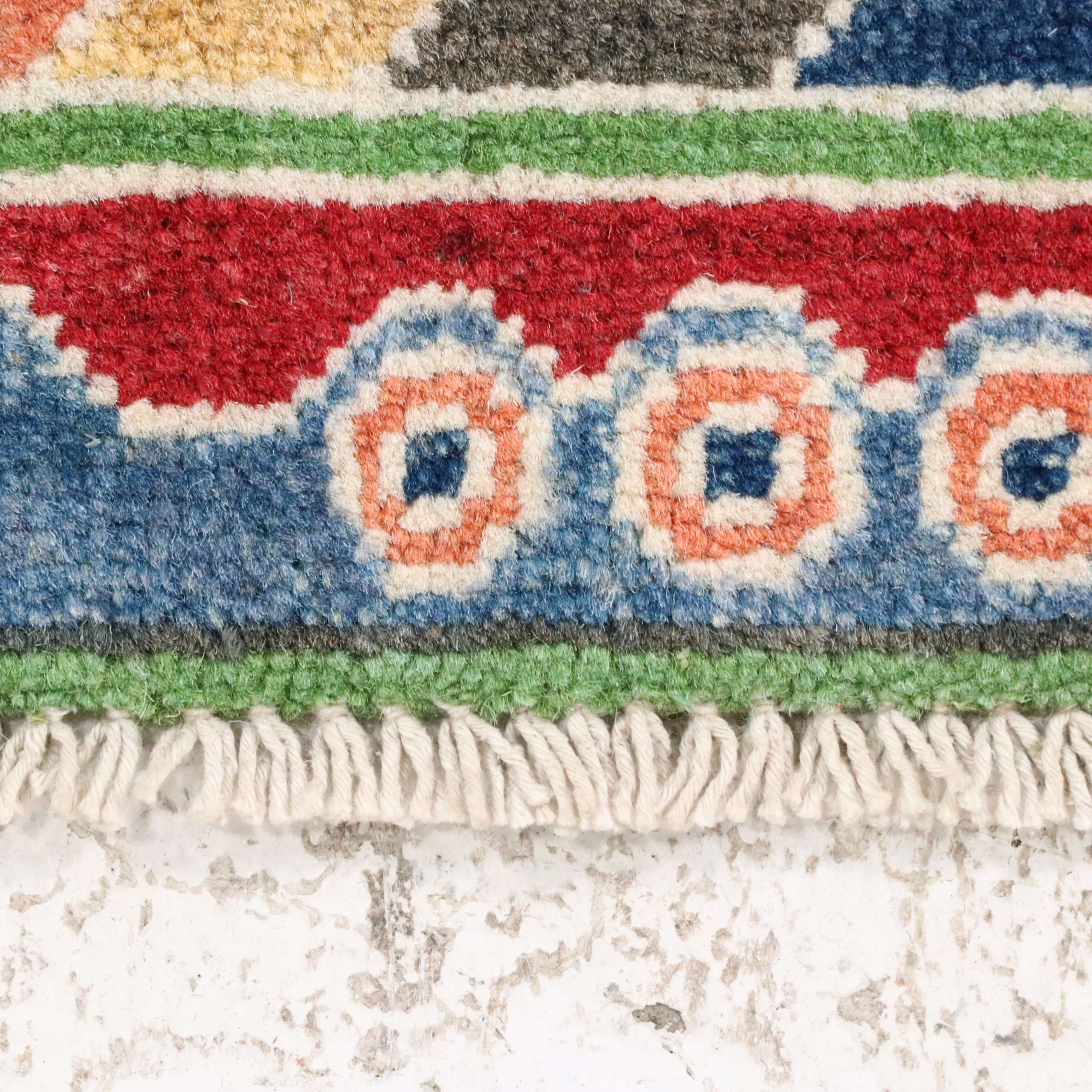 5'2 x 7'1 Hand-Knotted Afghan Pictorial War Area Rug