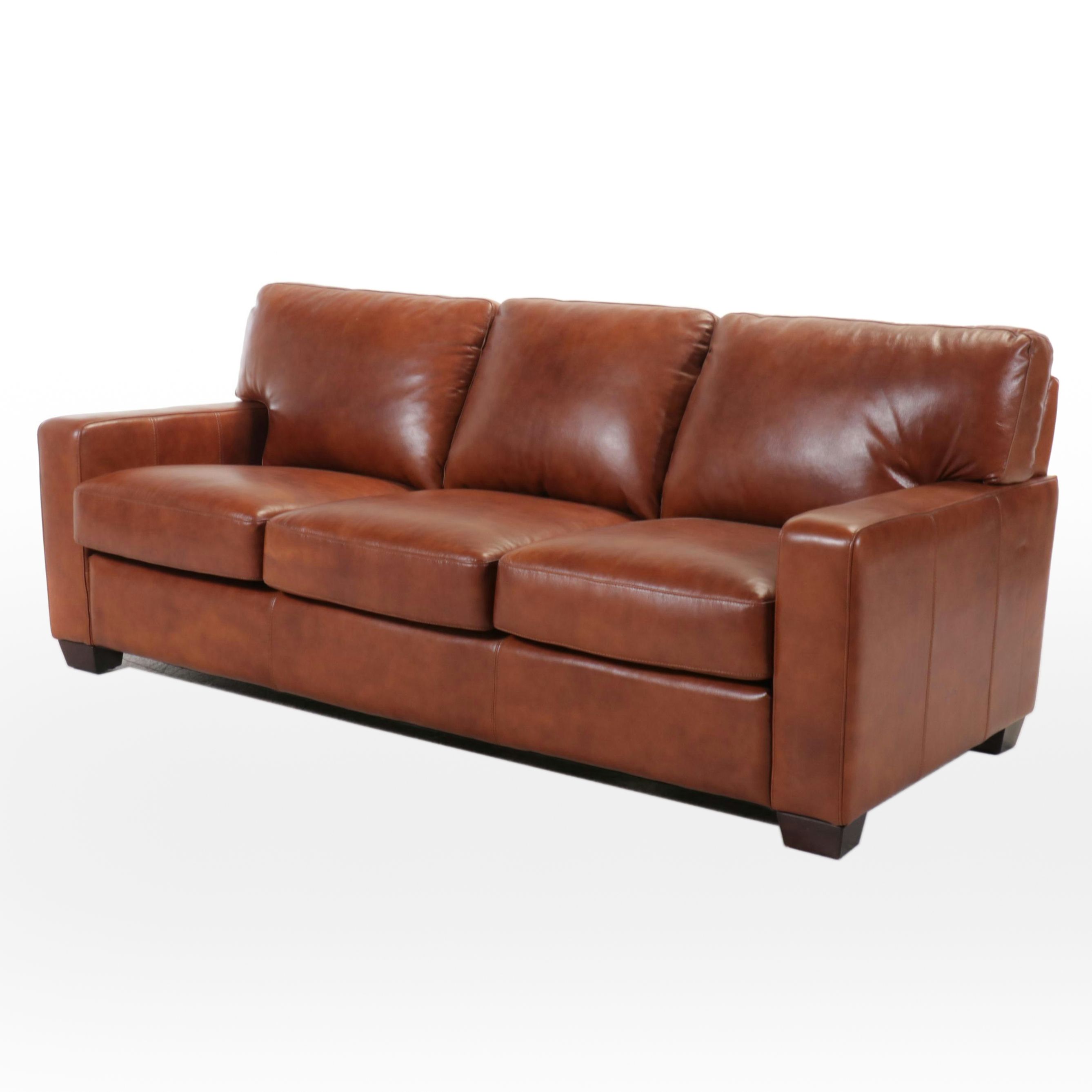 Sunton Enterprises Brown Leather Sofa