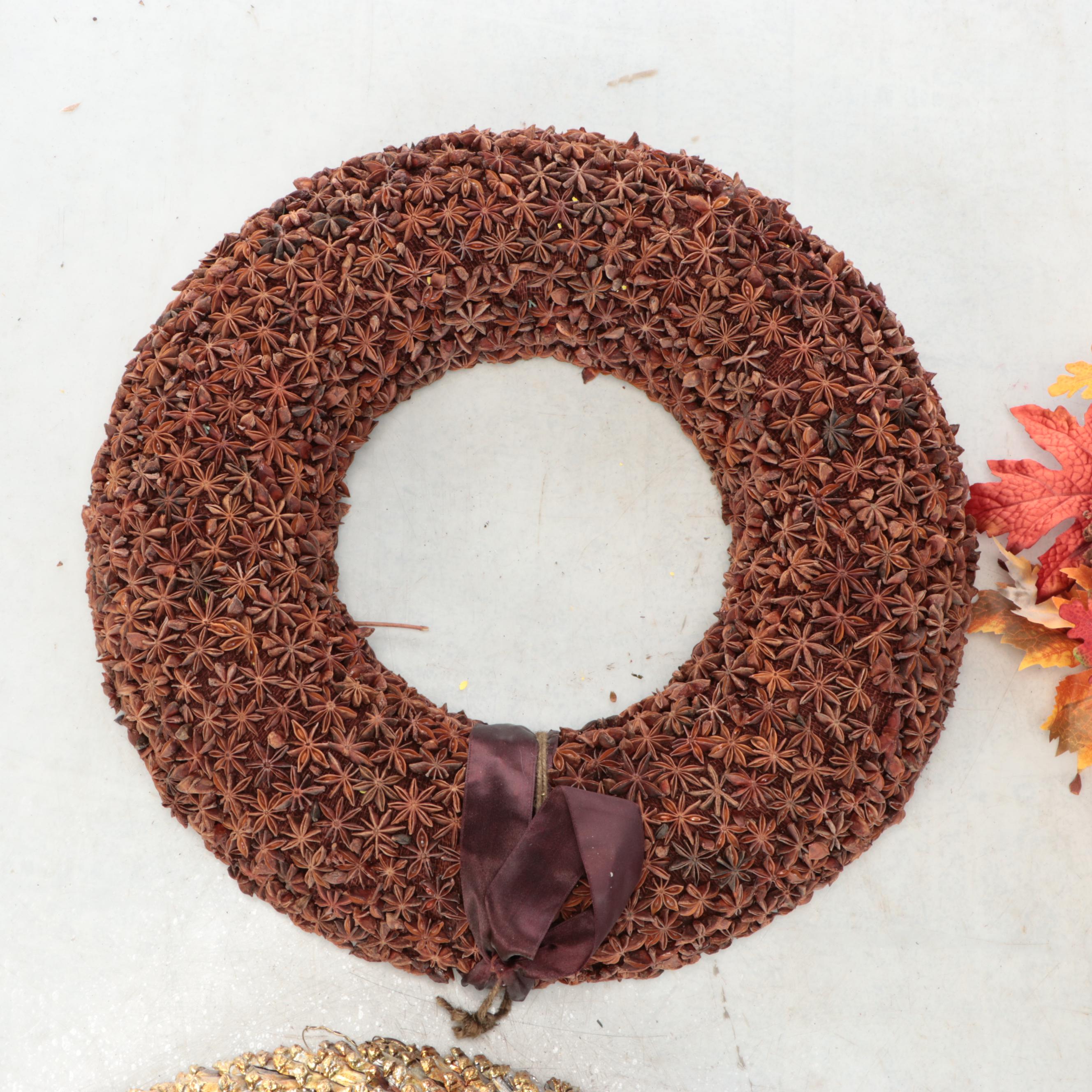 Fall and Thanksgiving Seasonal Door Wreaths