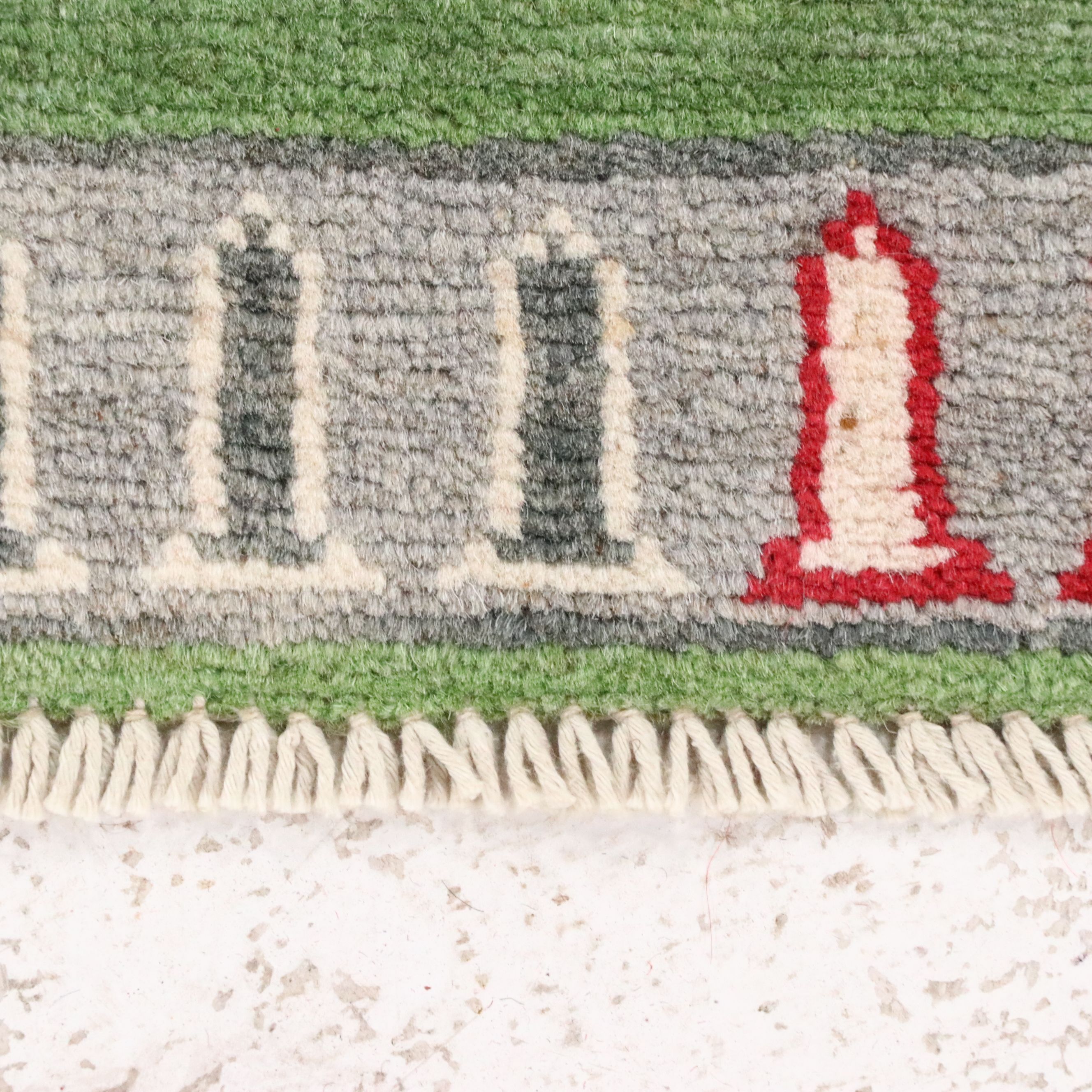 3'10 x 6' Hand-Knotted Afghan Pictorial War Rug