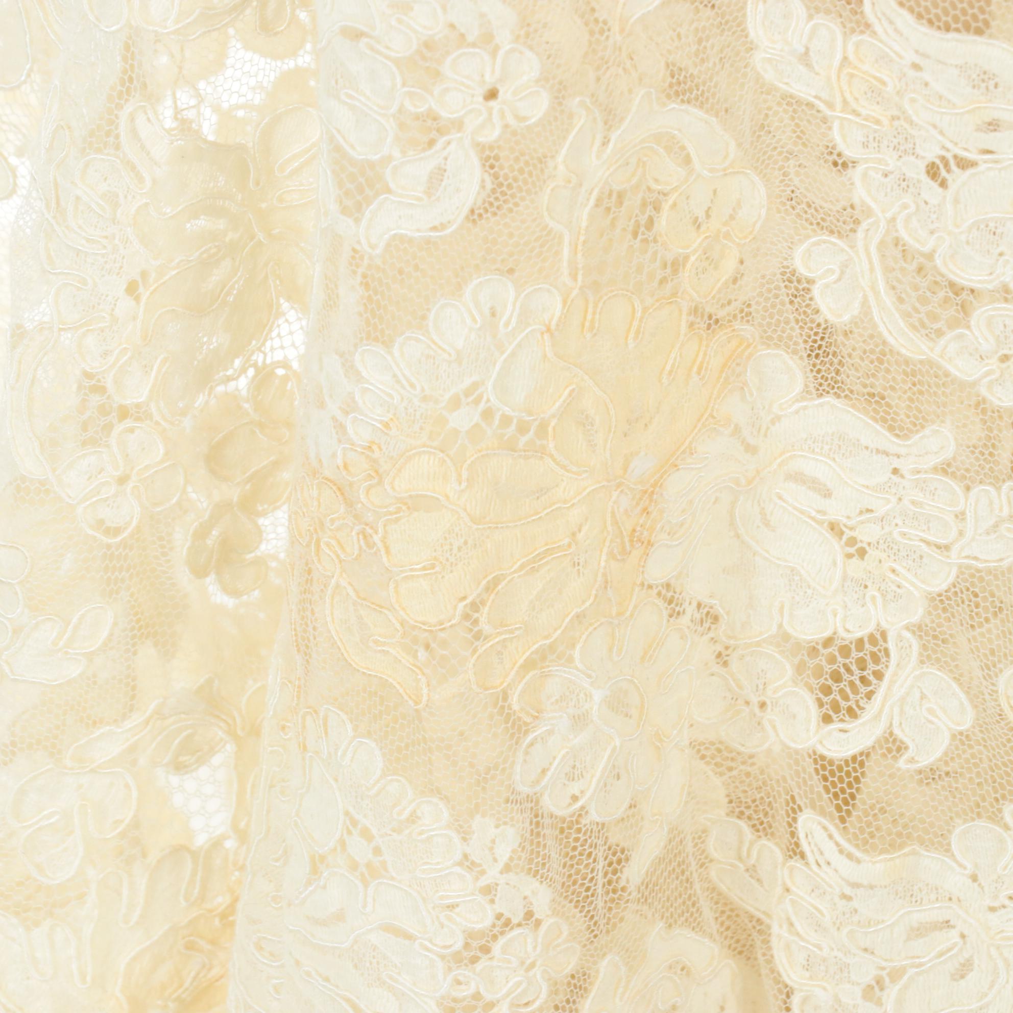 Floral Lace Mermaid Style Gown with Slip