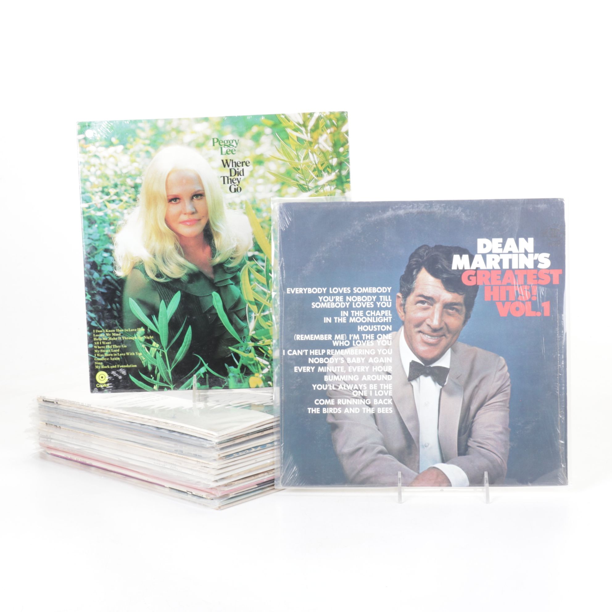 Dean Martin, Peggy Lee and Julie London in Set of Vinyl Record Albums
