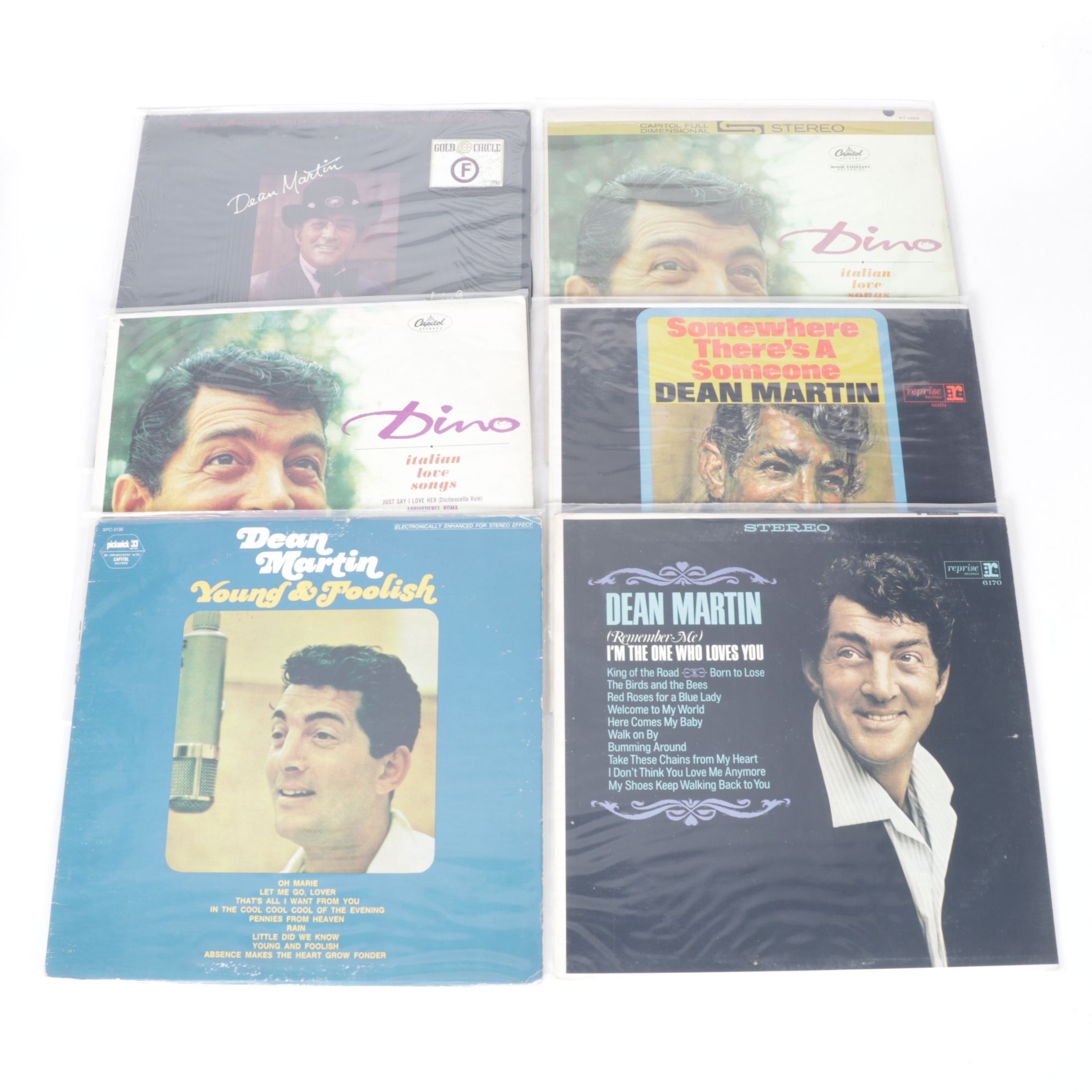 Dean Martin, Peggy Lee and Julie London in Set of Vinyl Record Albums