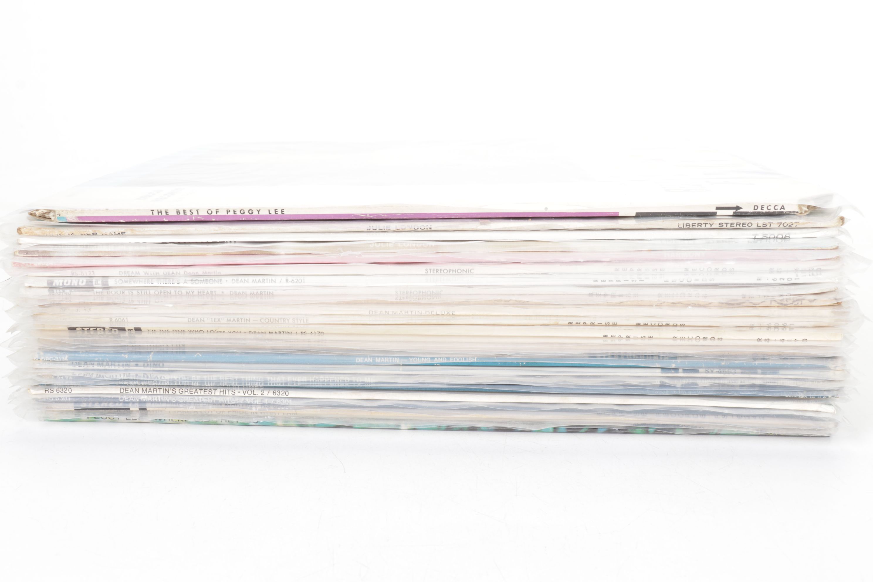 Dean Martin, Peggy Lee and Julie London in Set of Vinyl Record Albums