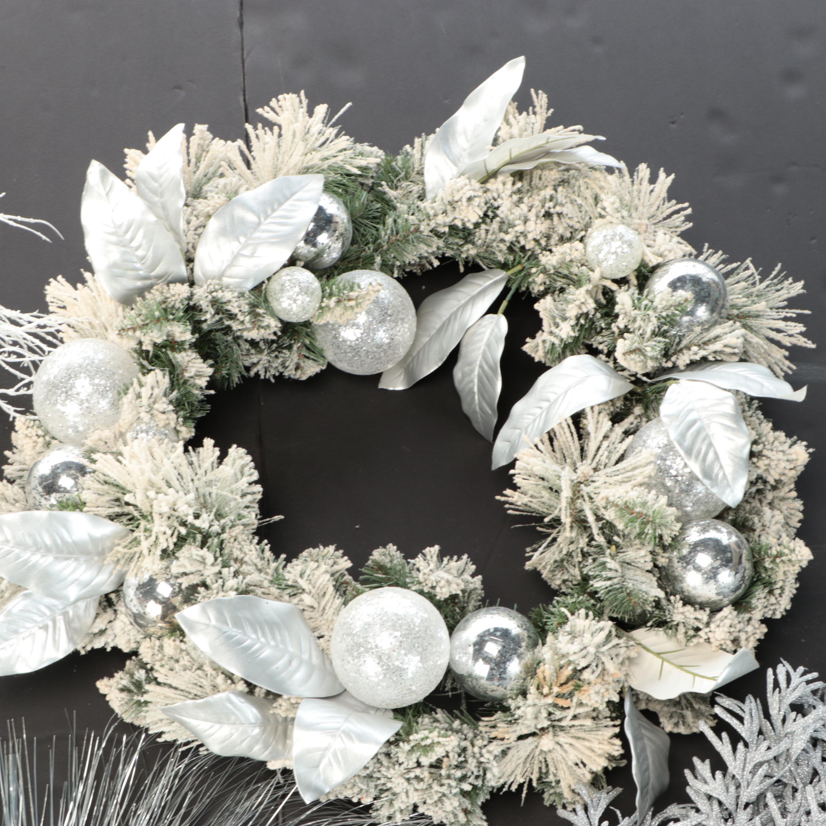 Winter and Christmas Seasonal Door Wreaths