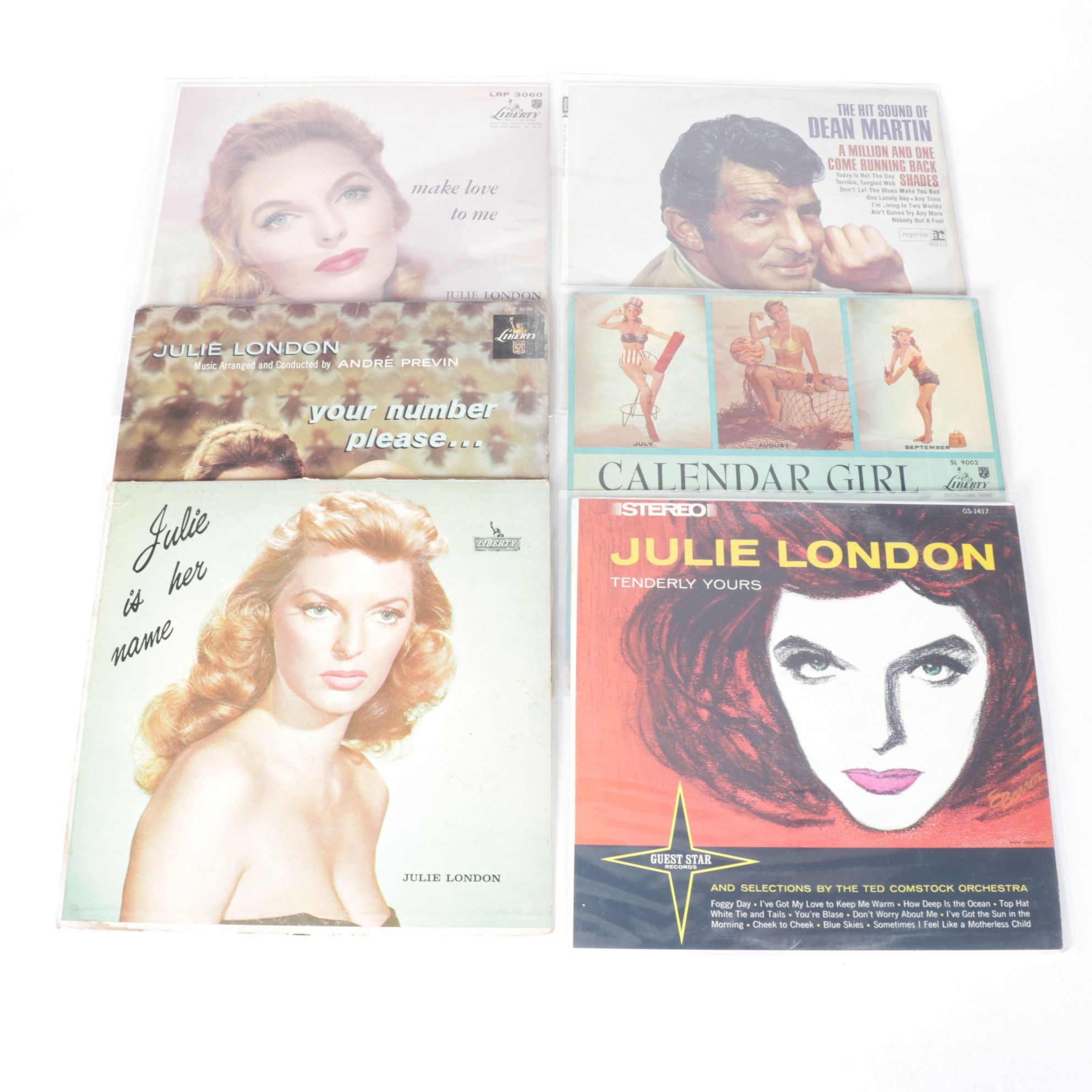 Peggy Lee, Julie London and George Shearing with More Vinyl Record Albums