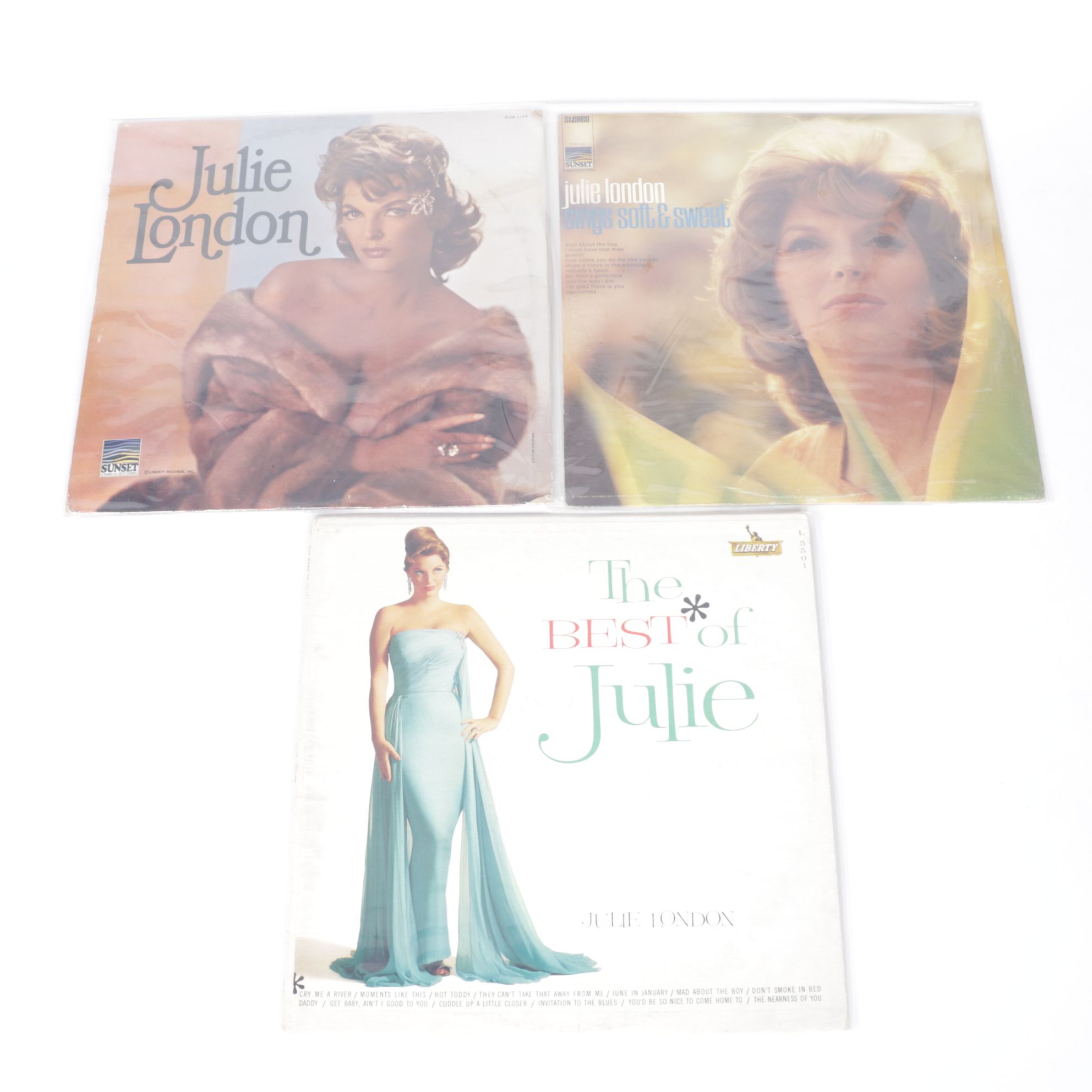 Peggy Lee, Julie London and George Shearing with More Vinyl Record Albums