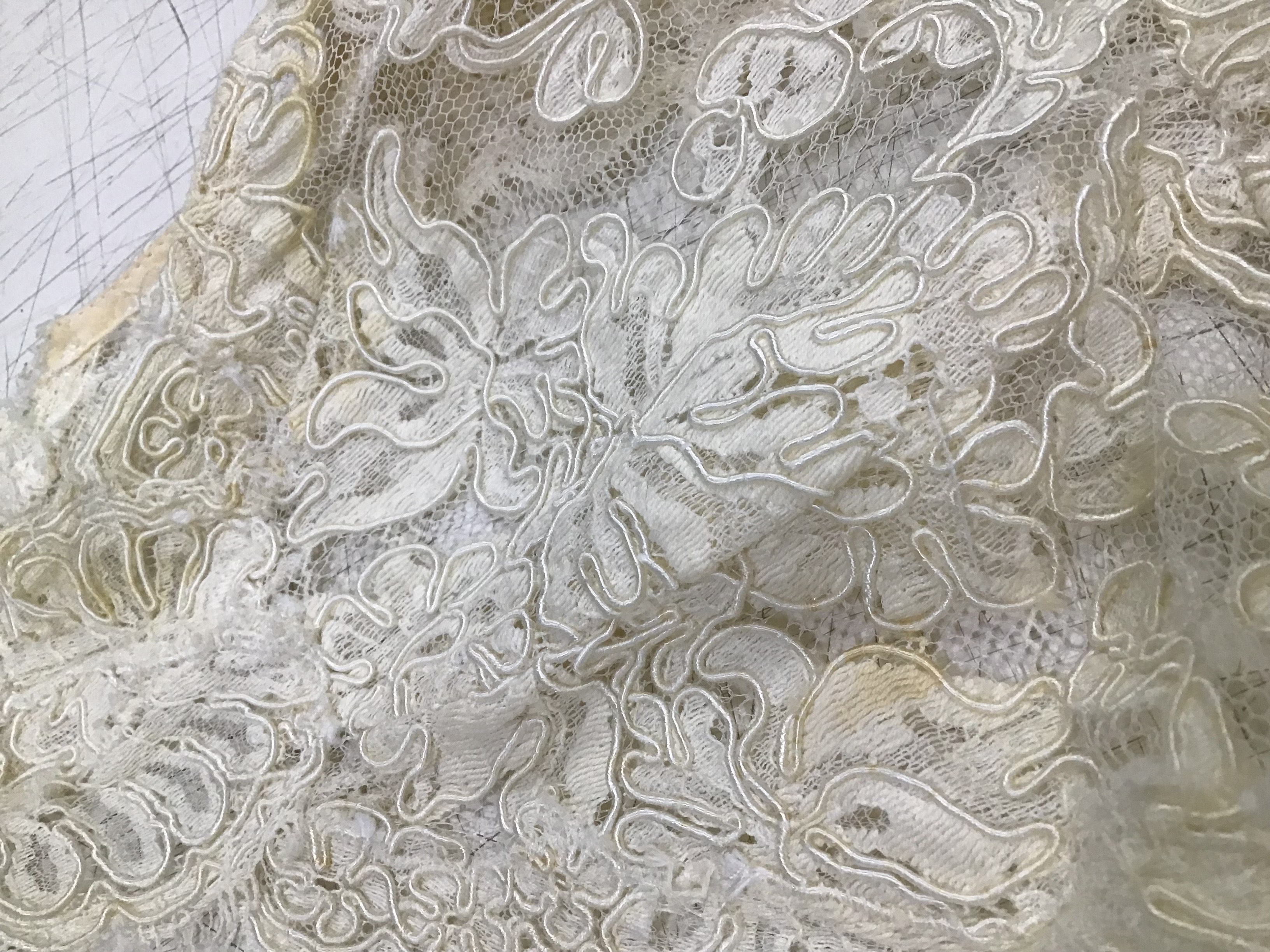 Floral Lace Mermaid Style Gown with Slip