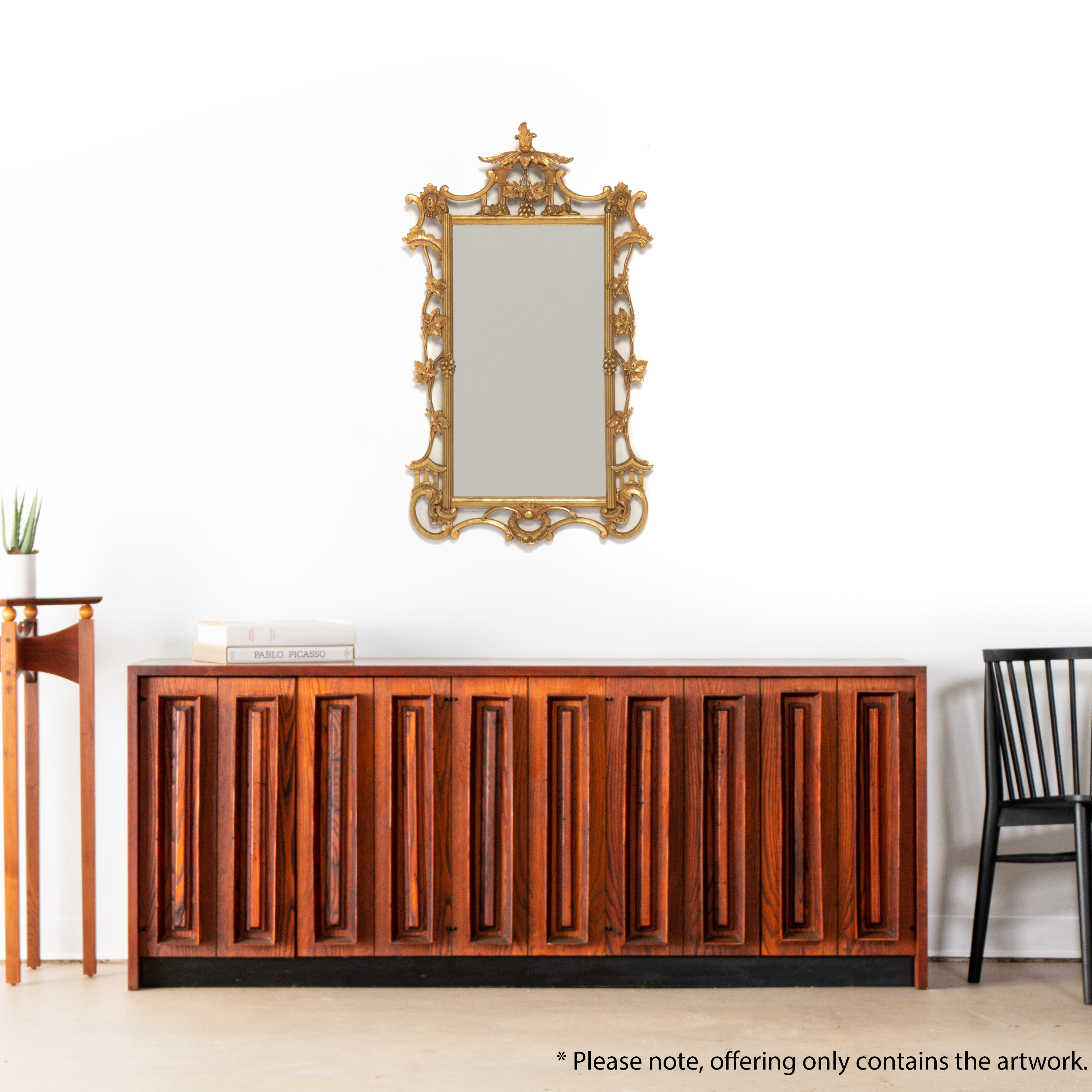 George III Style Gilt Finished Wooden Wall Mirror