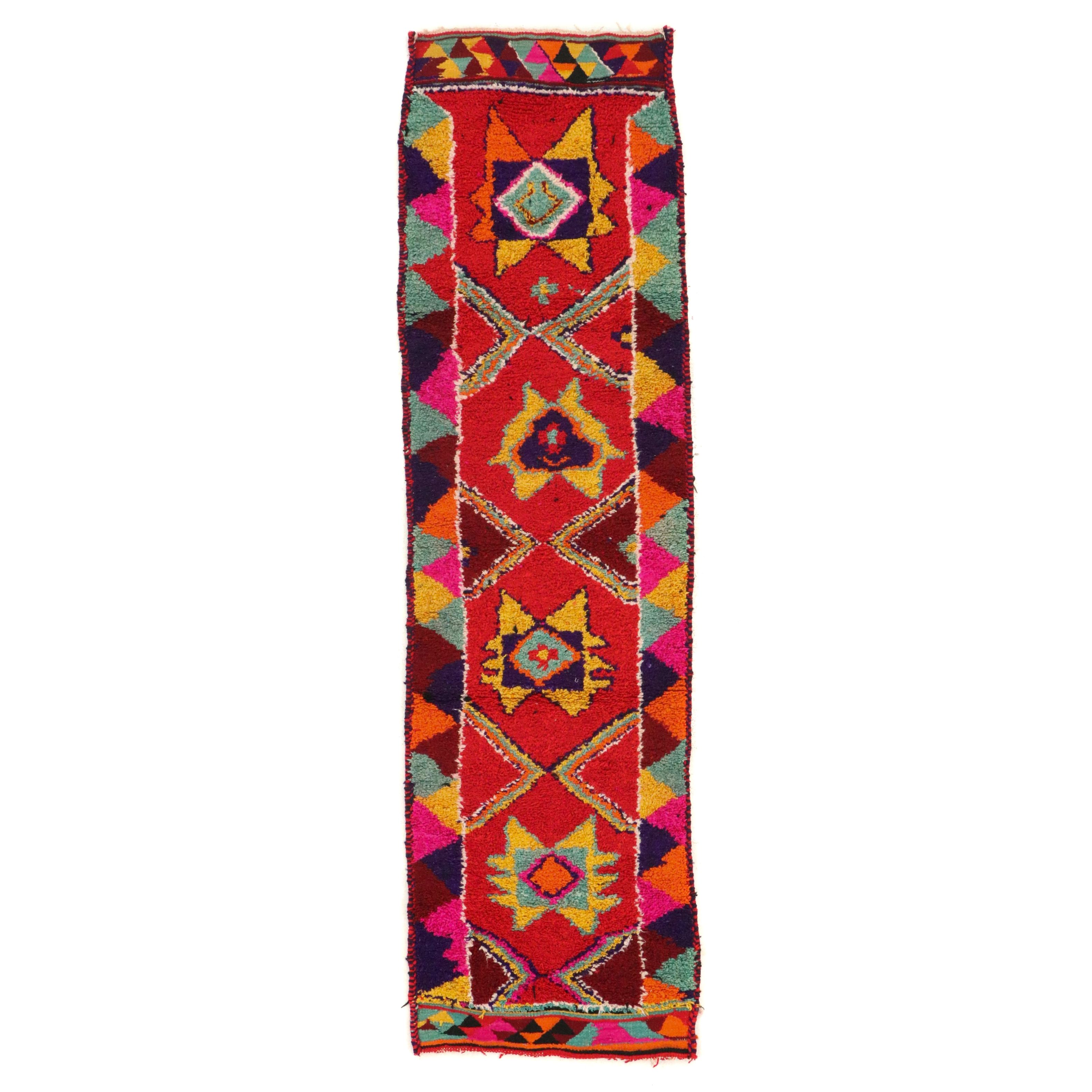 3'2 x 11'1 Hand-Knotted Turkish Village Long Rug