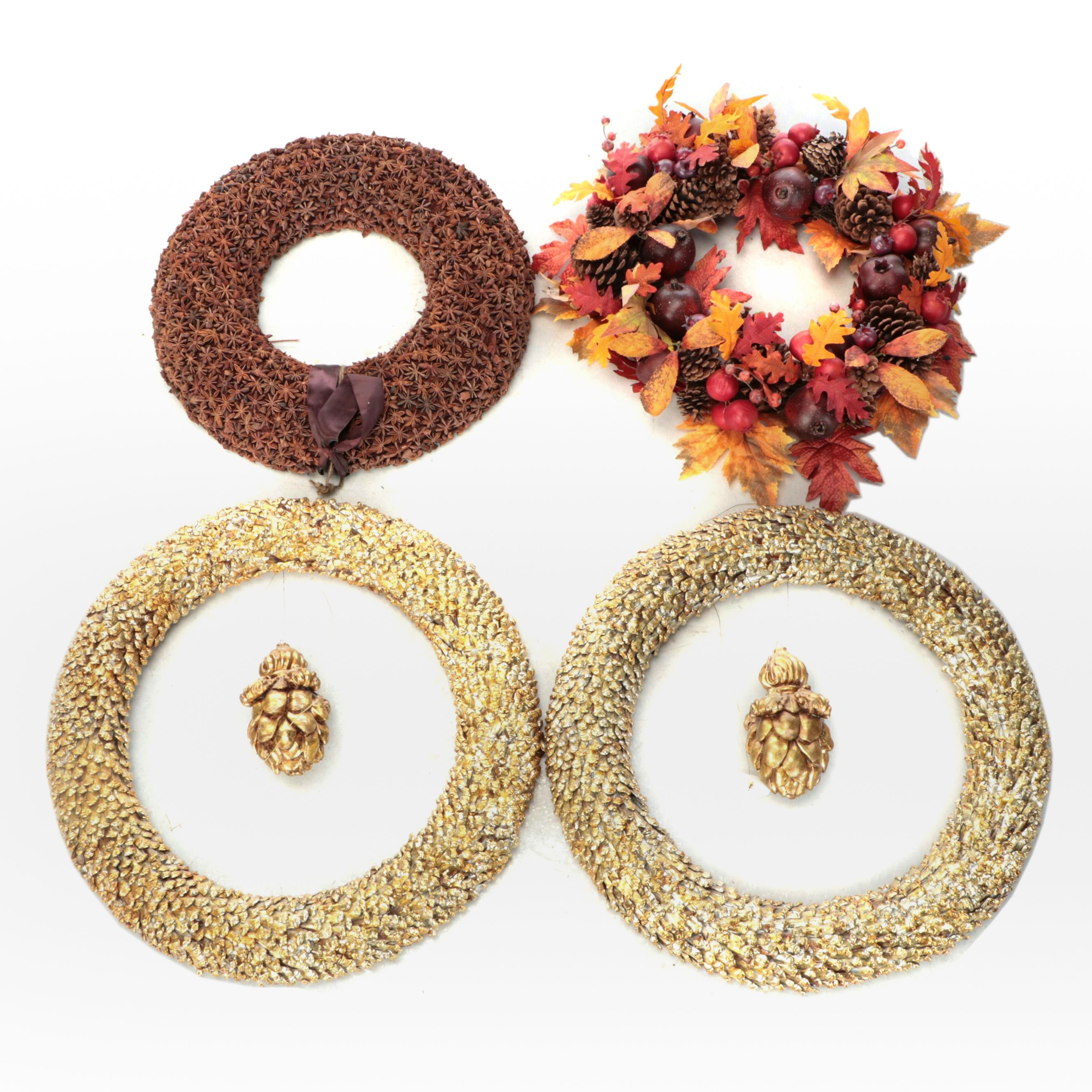 Fall and Thanksgiving Seasonal Door Wreaths