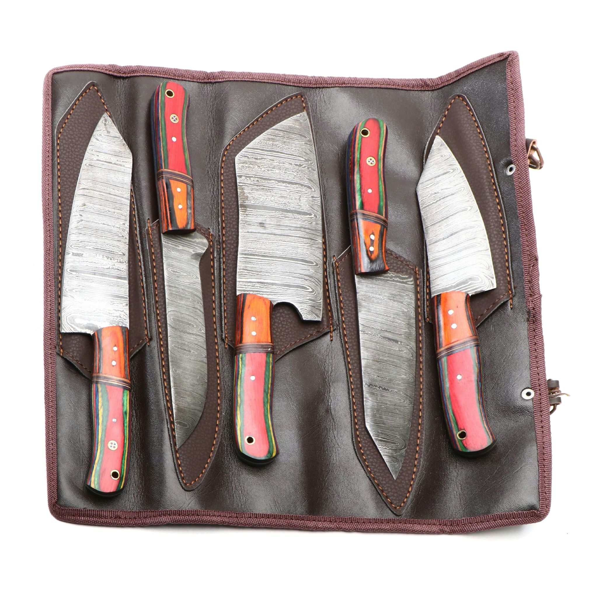 Louis Martin Damascus Steel Cutlery Set