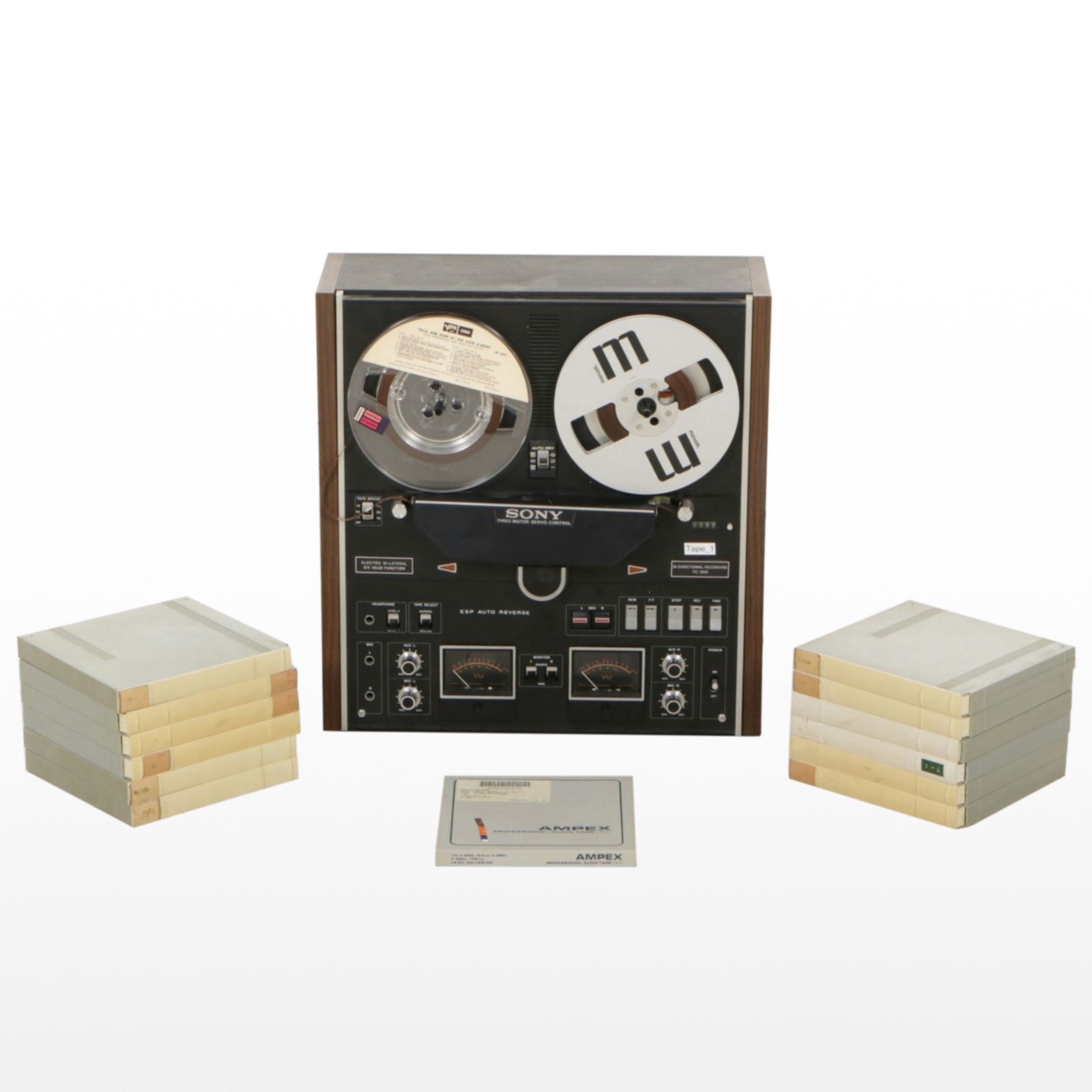 Sony TC-580 Reel to Reel Tape Recorder with Recorded Tapes