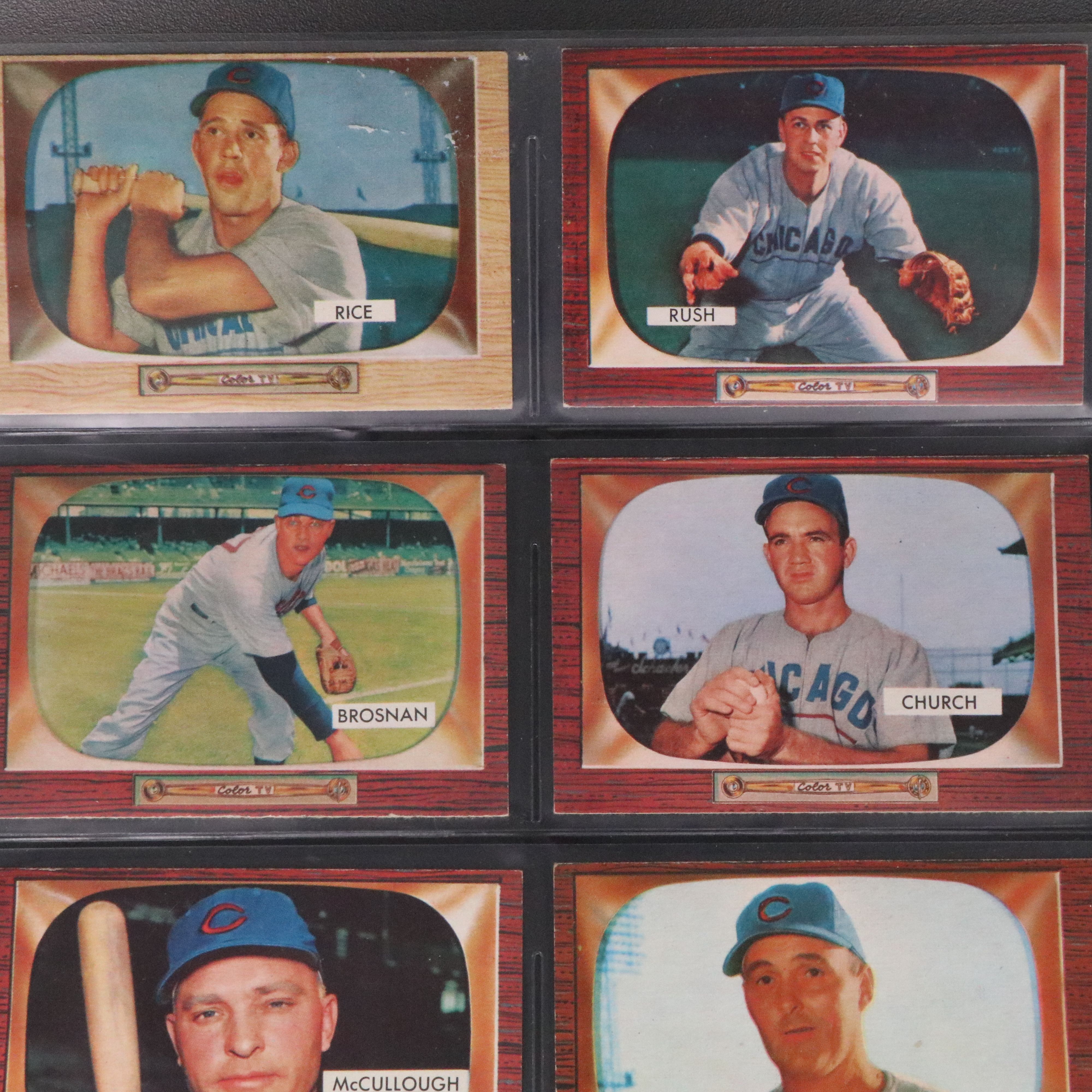 1955 Bowman Chicago Cubs Baseball Cards Featuring Ernie Banks and More