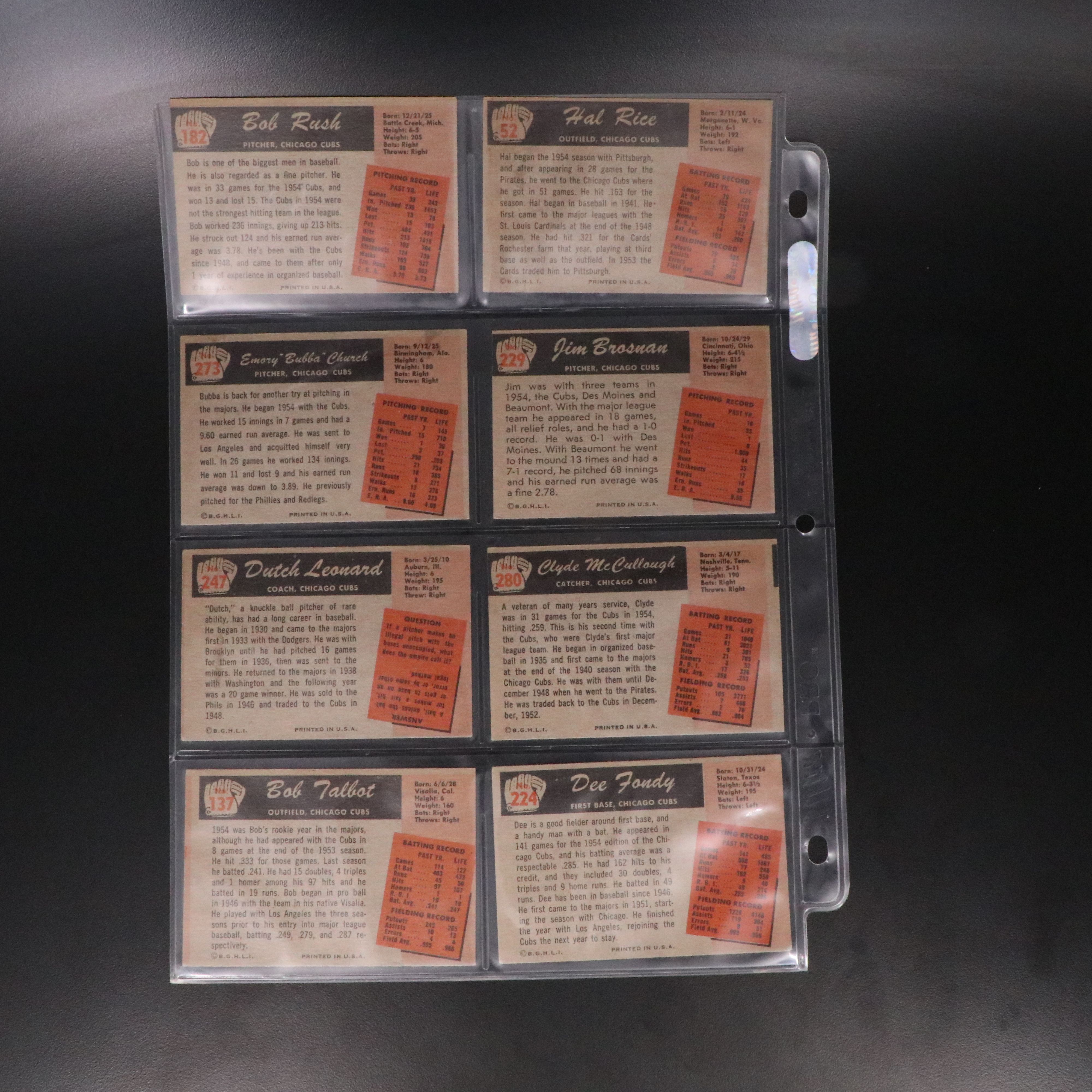 1955 Bowman Chicago Cubs Baseball Cards Featuring Ernie Banks and More